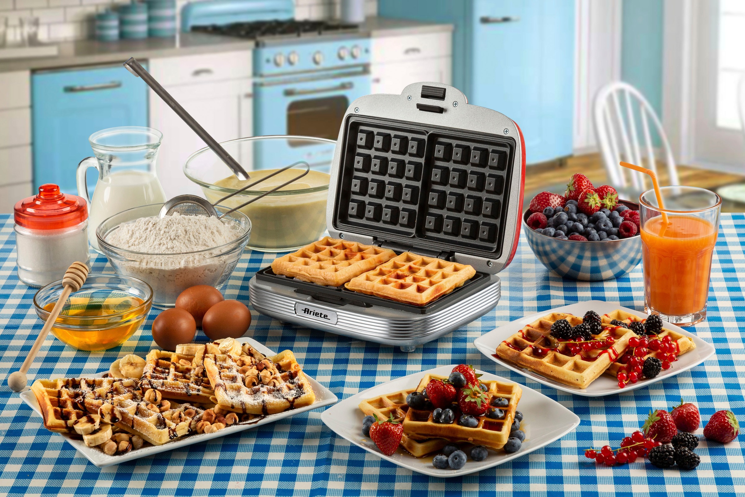 Ariete Waffeleisen »1973R rot Party Time«, 700 W