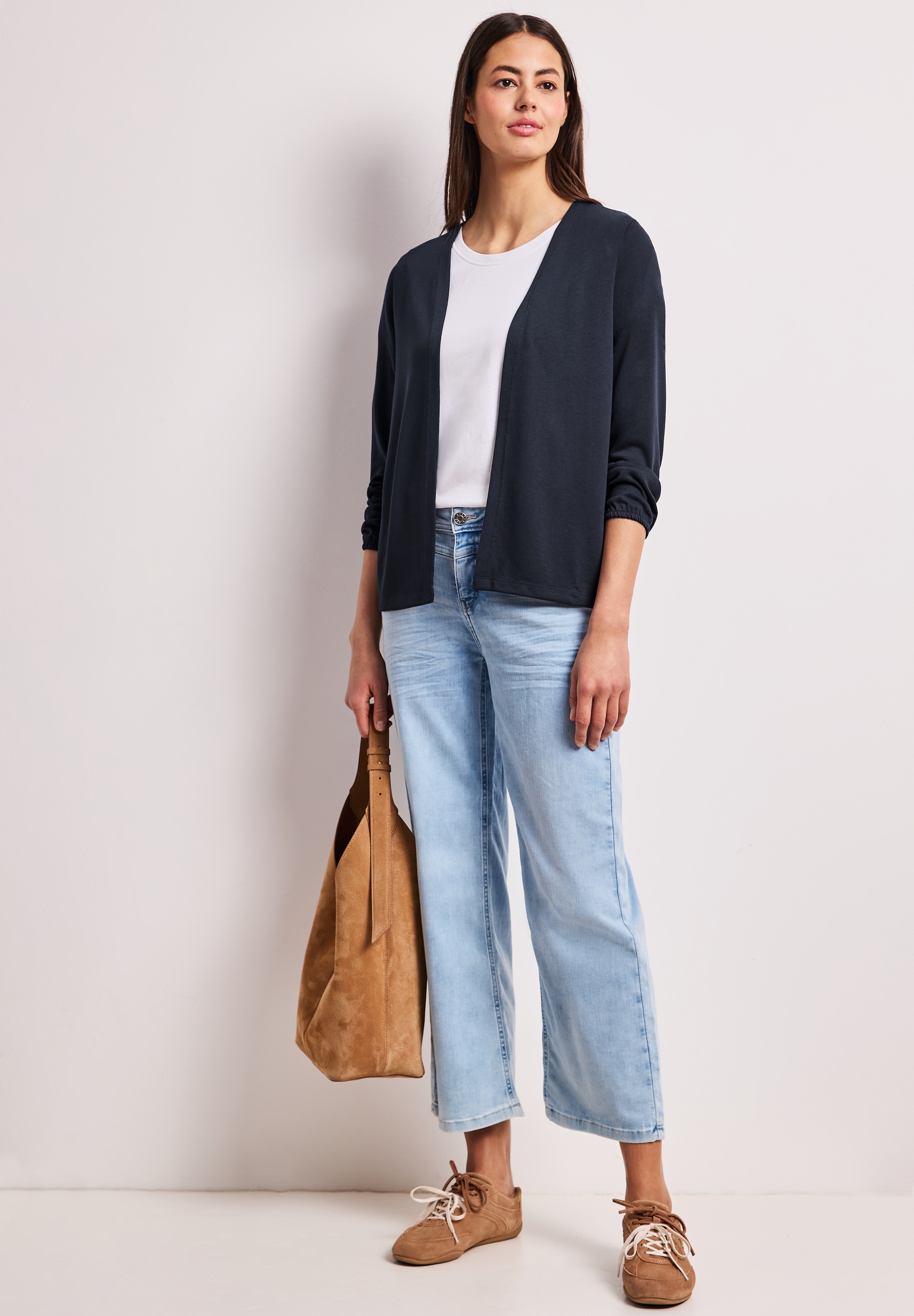STREET ONE Cardigan bestehend aus einem Materialmix