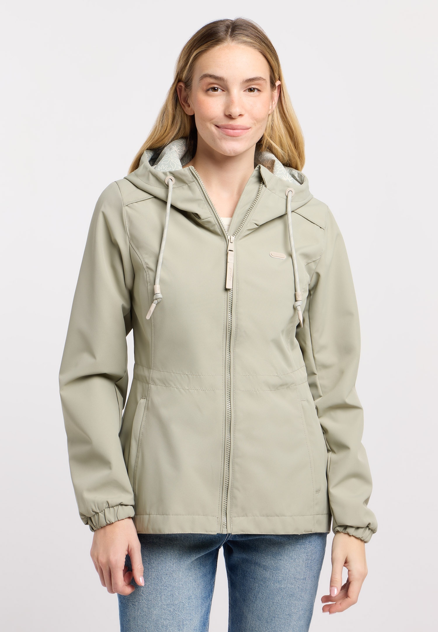 Ragwear Parka »DANKKA« mit Kapuze Mit Kordelzug, geblümtem Futter und reflektierenden Kordeln