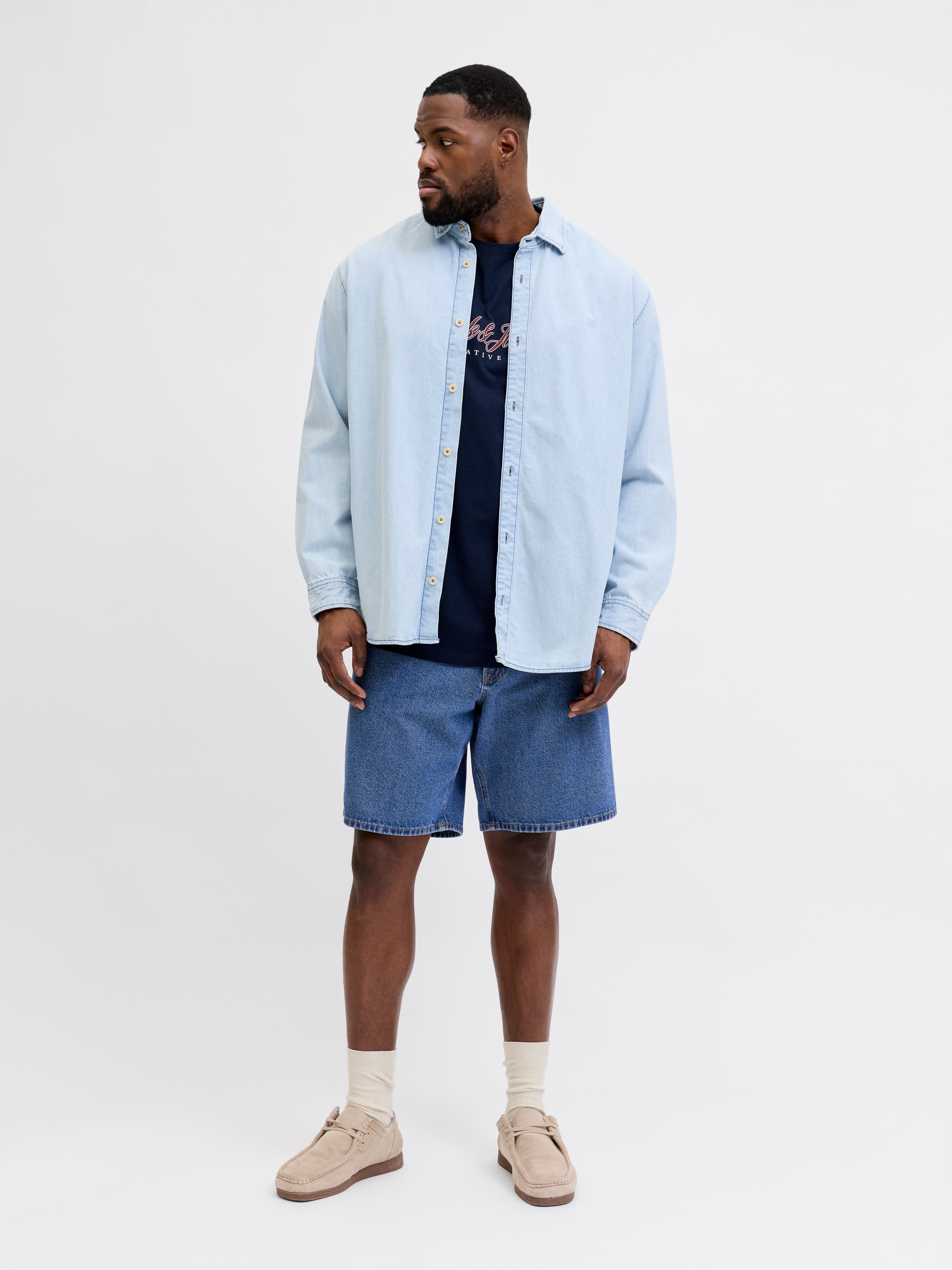 Thumbnail - Jack & Jones PlusSize Jeansbermudas "JJITONY JJORIGINAL SHORT" Five-Pocket-Design, relaxed fit