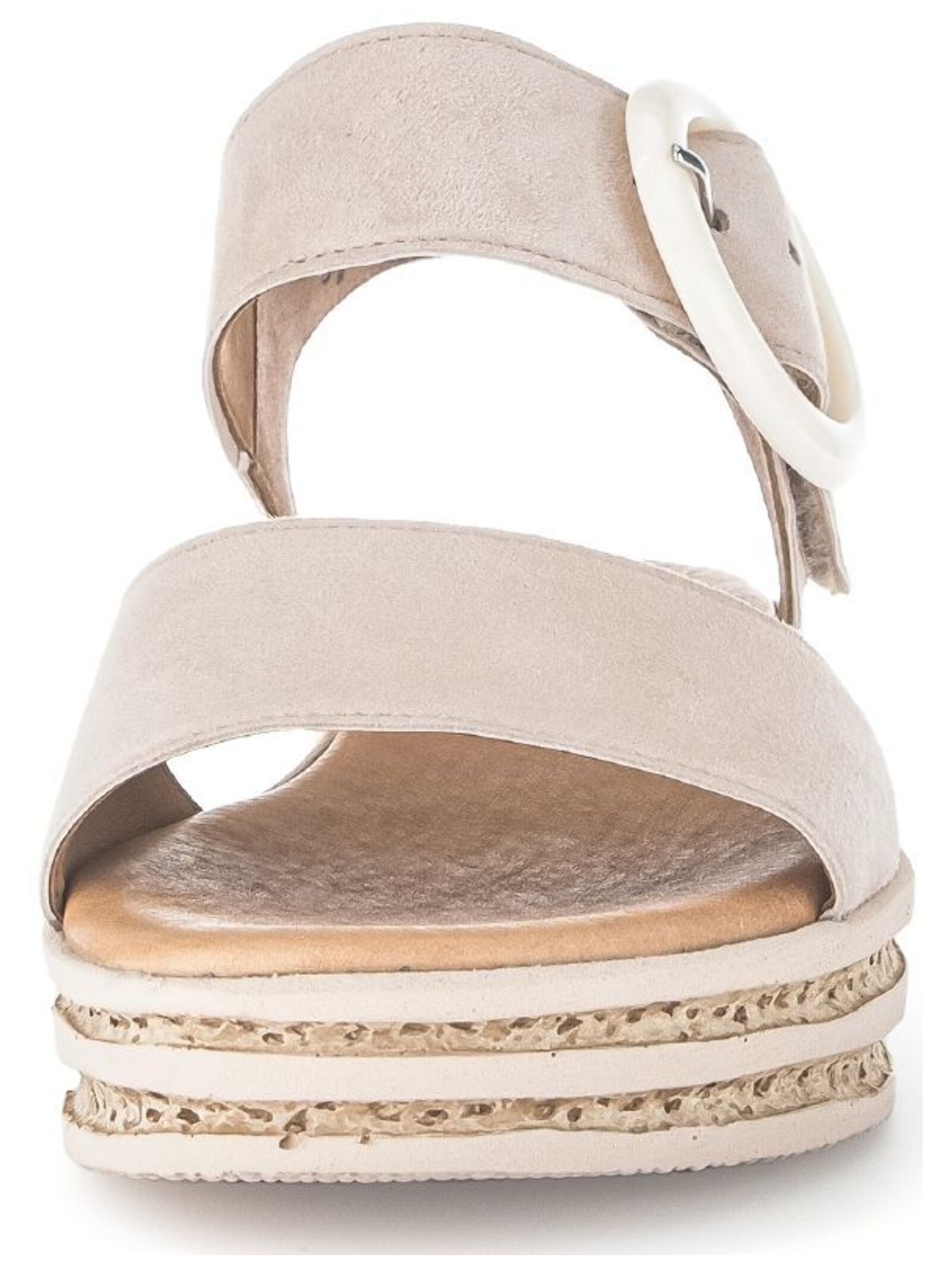 Keilsandalette GABOR, Damen, Gr. 42, rosa (rosé), Ziegenveloursleder, unifarben, Schuhe, Plateau, Sommerschuh, Sandale mit trendigem Zierschnalle 2