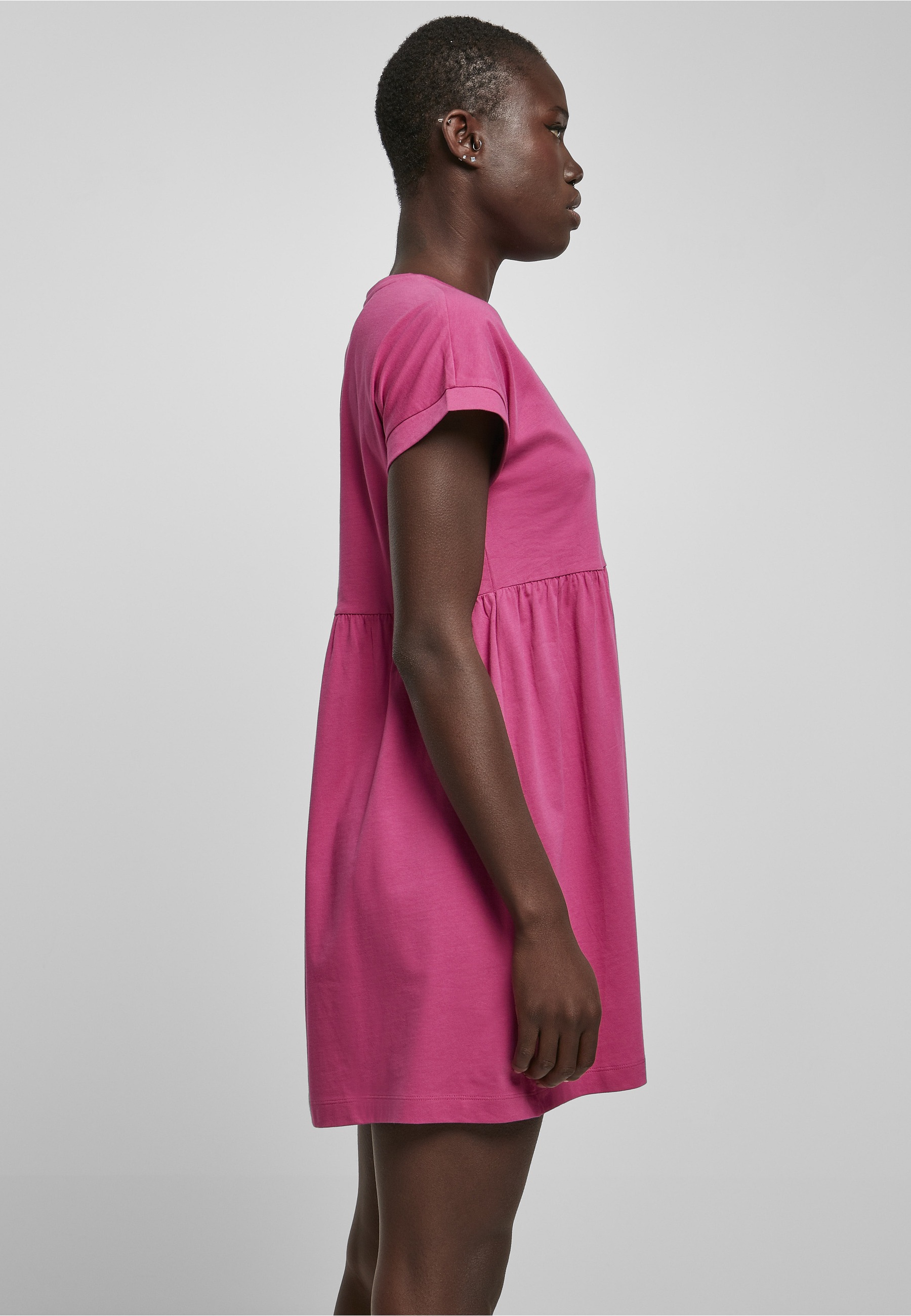 URBAN CLASSICS Shirtkleid »Urban Classics Damen Ladies Organic Empire Valance Tee Dress« 1 Stk. tlg.