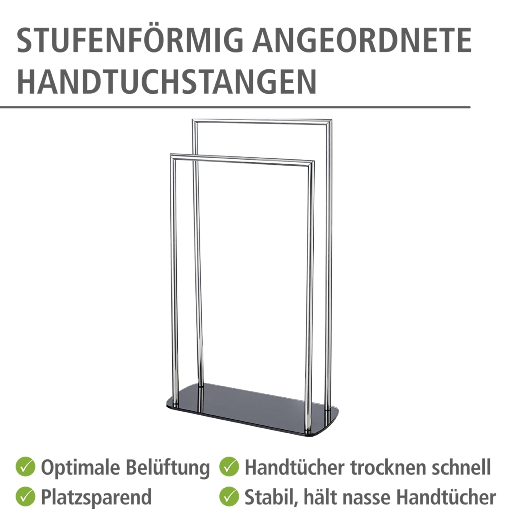 WENKO WC-Garnitur »Ravina« aus Edelstahl | Kunststoff | Sicherheitsglas