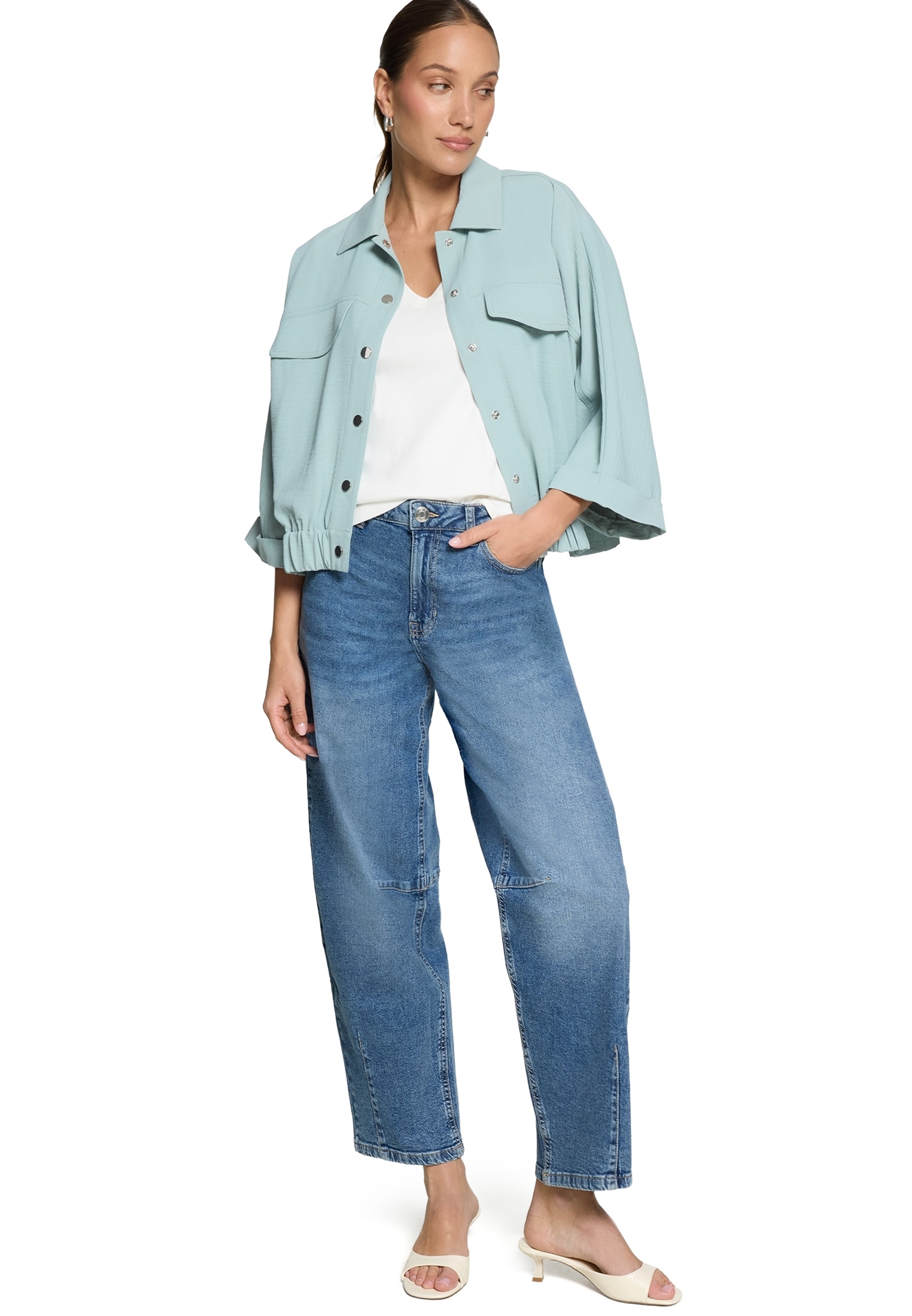 Zero Kurzarmshirt »Damen Shirt mit V-Ausschnitt« 1 Aufschlag / Krempel