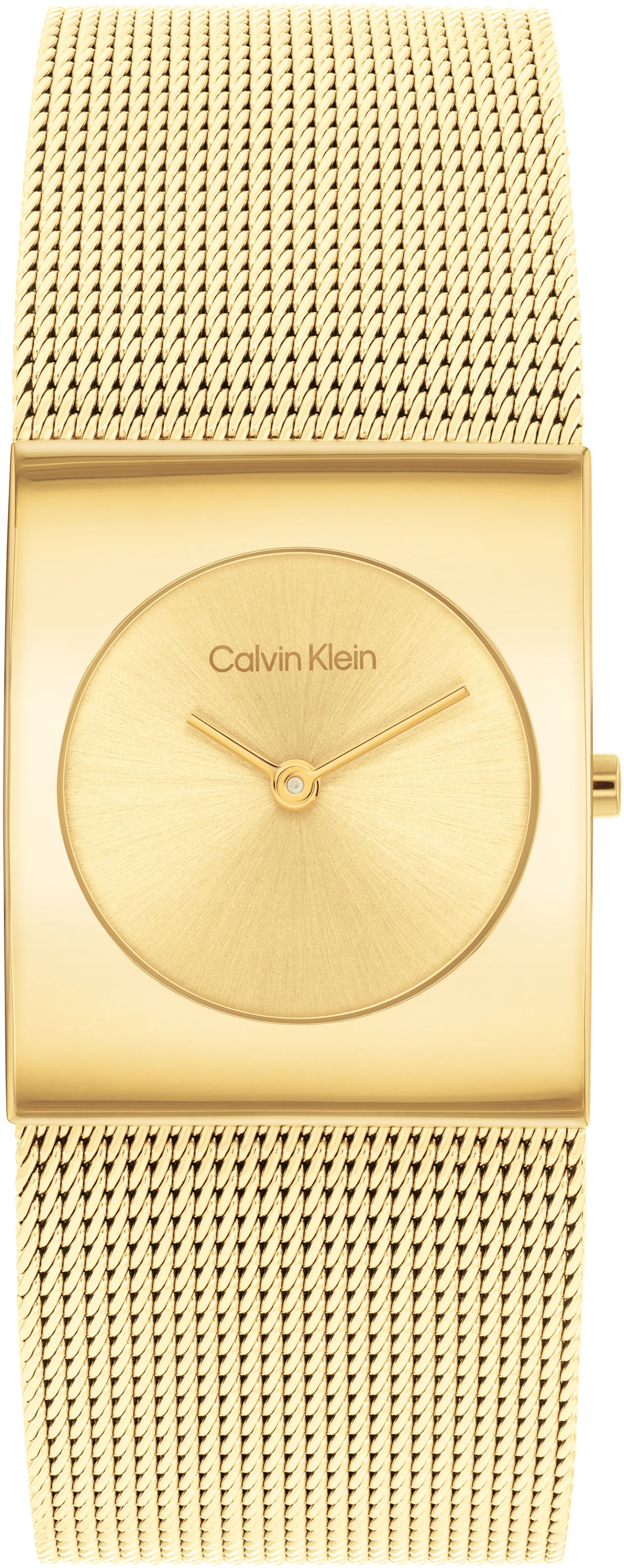 CALVIN KLEIN Damen Quarzuhr "CK PULSE 26 mm", gold, Armbanduhren, Armbanduhr, Damenuhr, analog, Edelstahlarmband