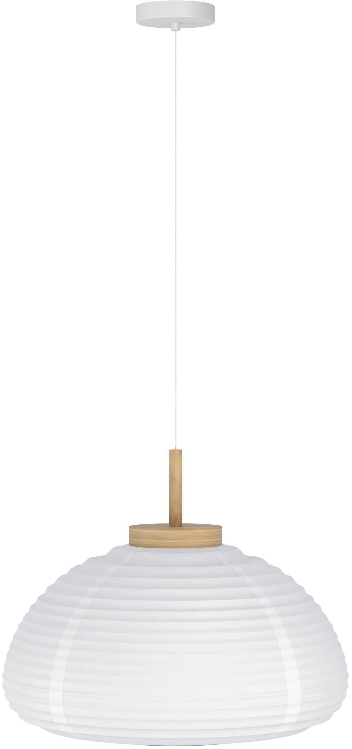 EGLO Hängeleuchte »Summerhill Hängelampe 1-fach, Japan-Stil, Metall, Holz und Papier, E27« E27 1 Stk.