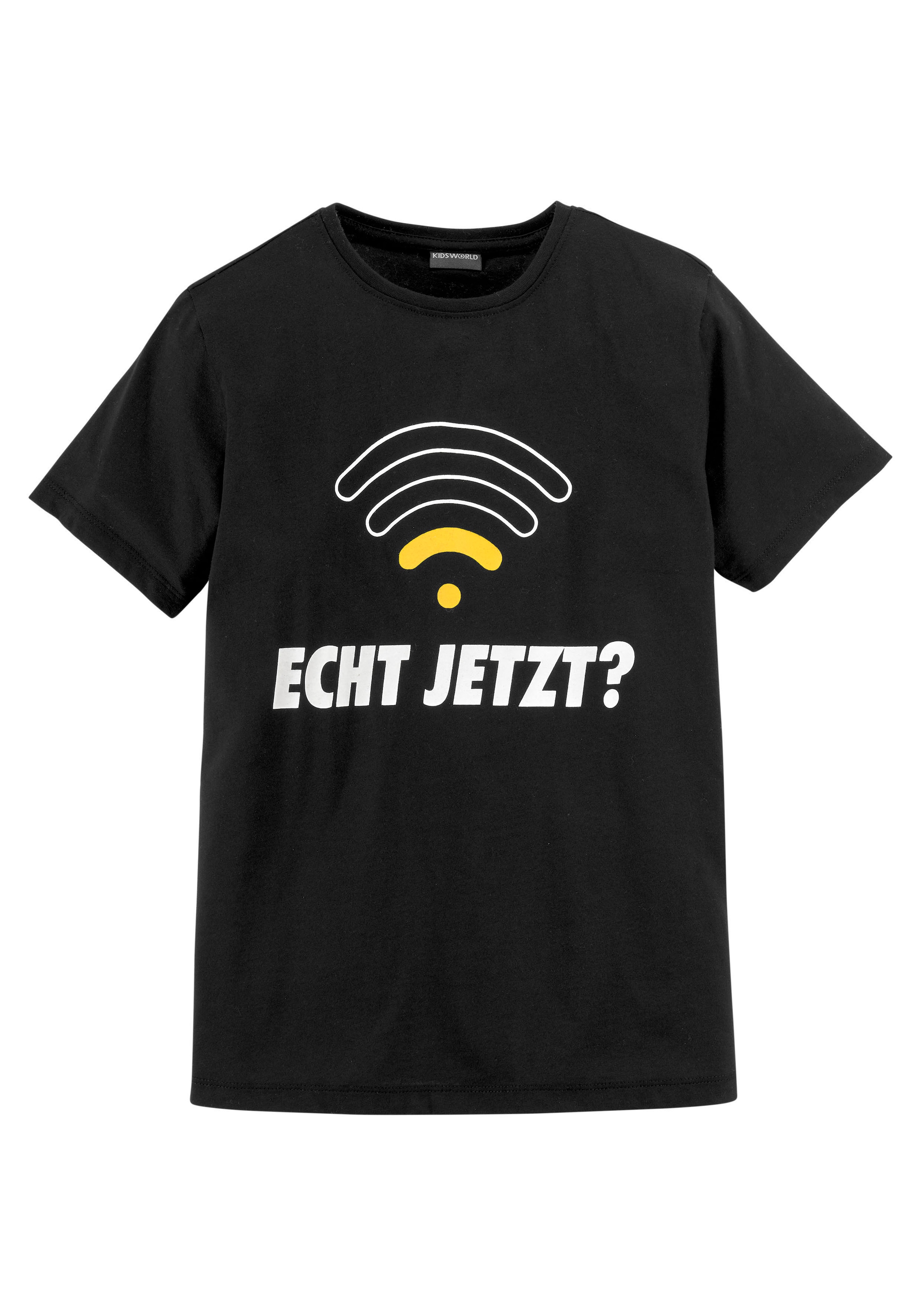 KIDSWORLD T-Shirt »ECHT JETZT?«, Spruch | BAUR
