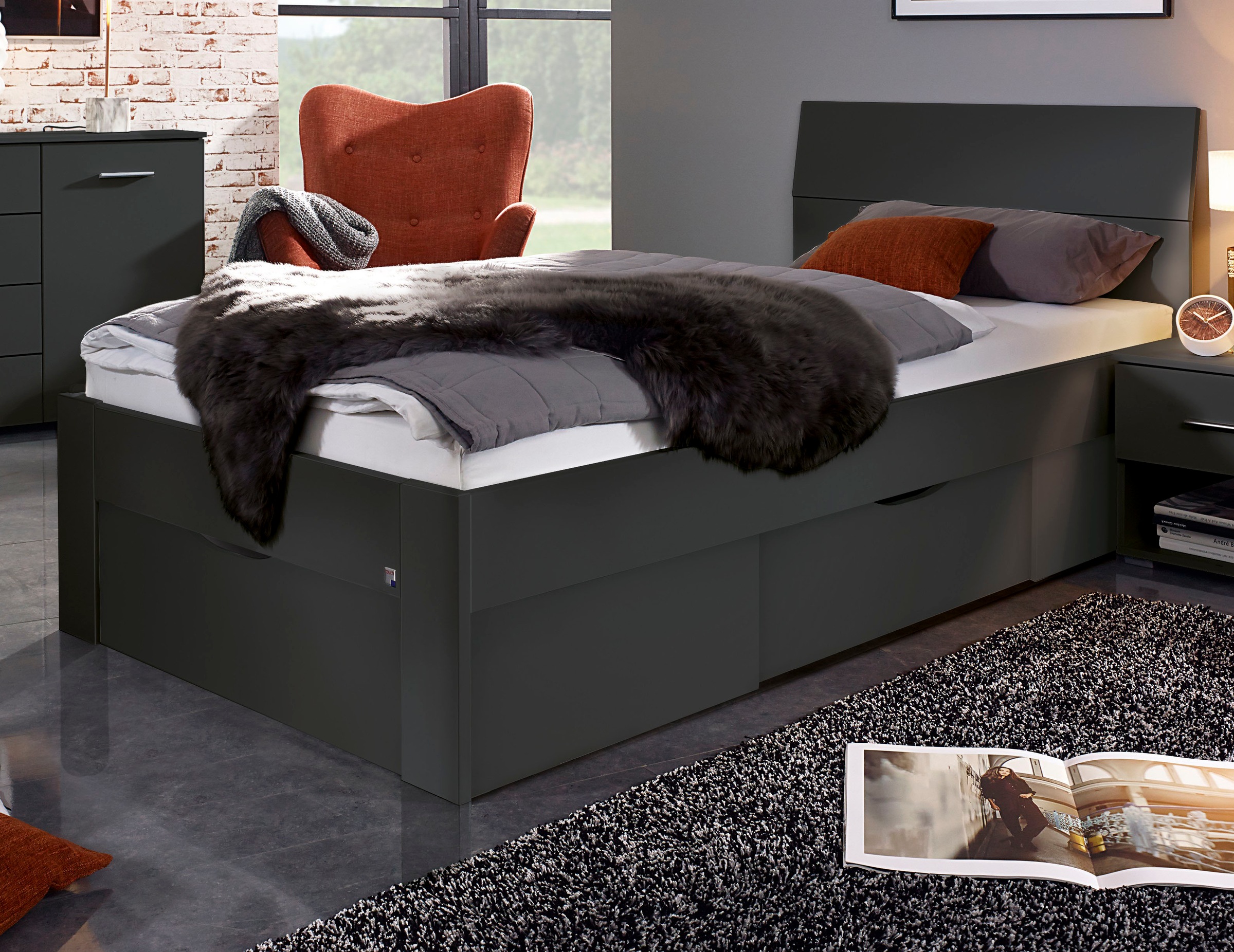 rauch Bett "Einzelbett Doppelbett Stauraum FLEXX Breiten 90/140/180 cm" Ein günstig online kaufen