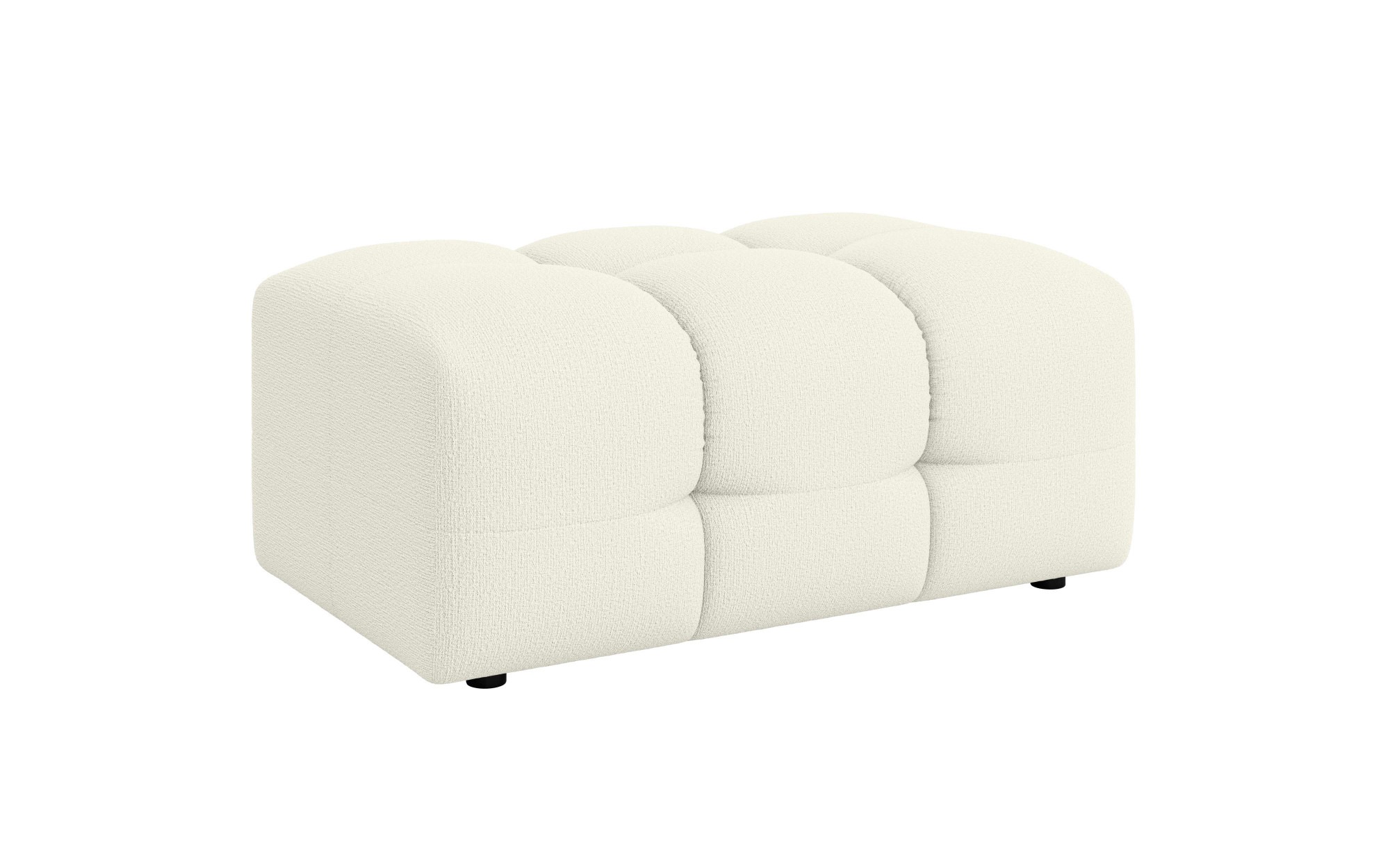 INOSIGN Polsterhocker »Manilla, trendige Steppung, passend zur Serie, B/T/H 100/68/45 cm«, mit Wellenunterfederung, in verschiedenen Materialien und Farben