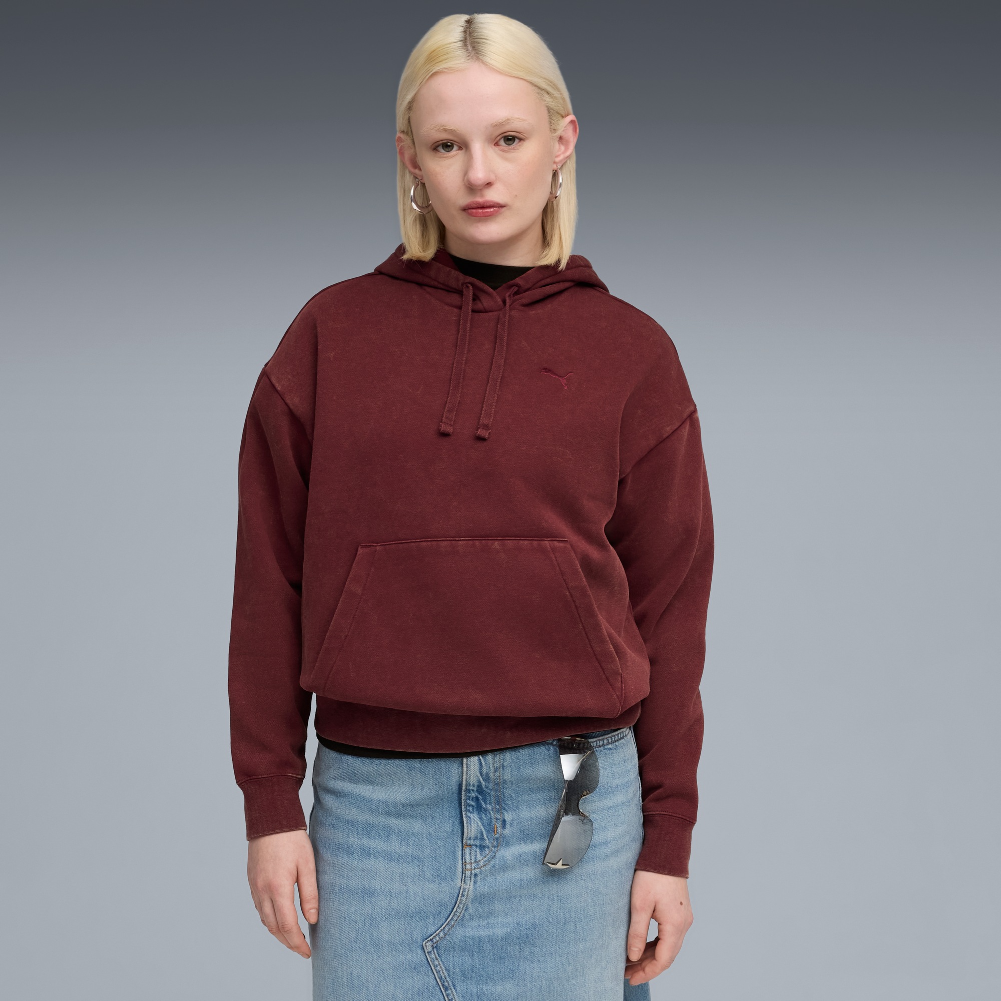 PUMA Kapuzensweatshirt "ESS ELEVATED RELAXED WASH HOODIE FL" günstig online kaufen