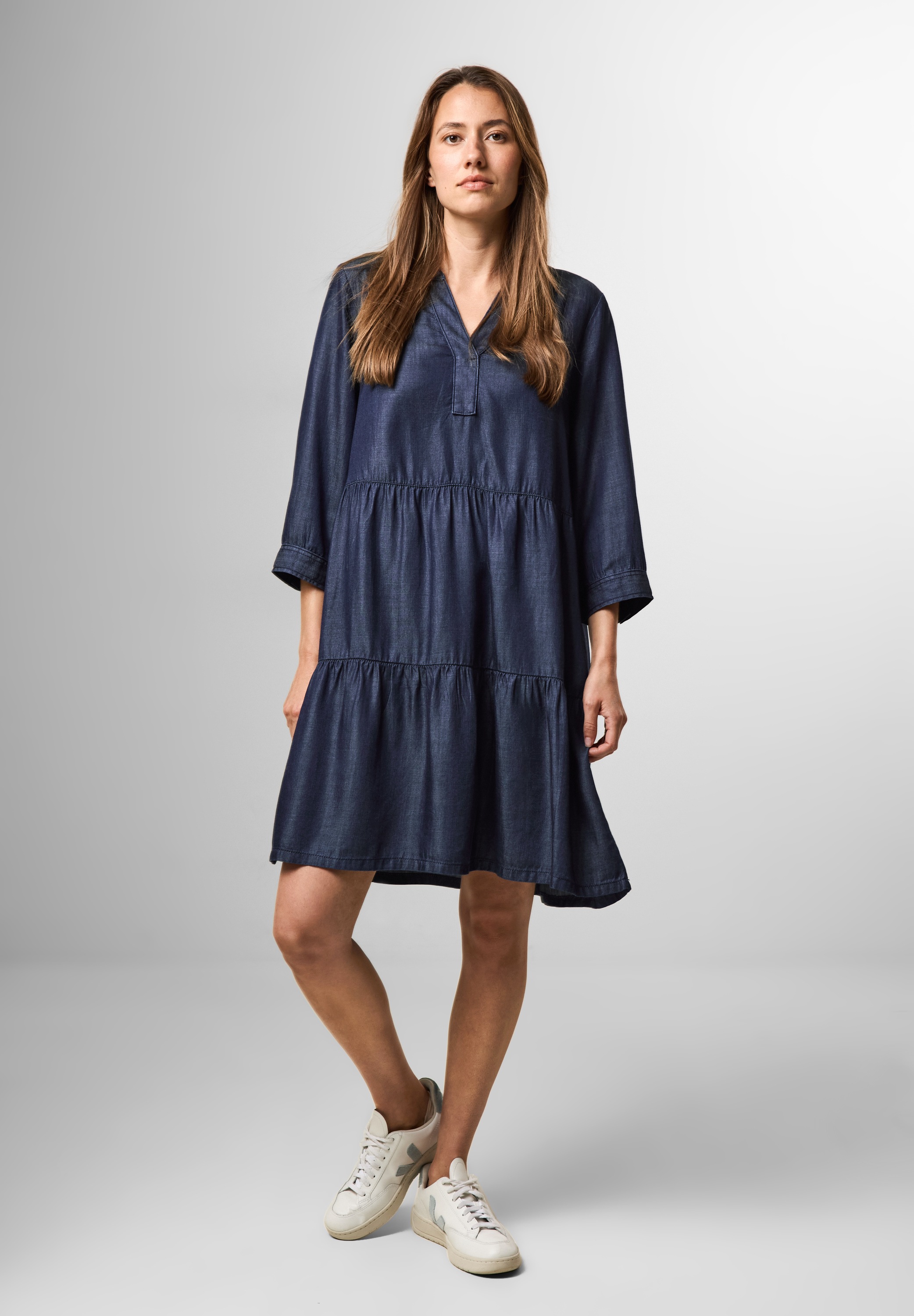 Cecil Midikleid Ohne Taschen aus Lyocell günstig online kaufen