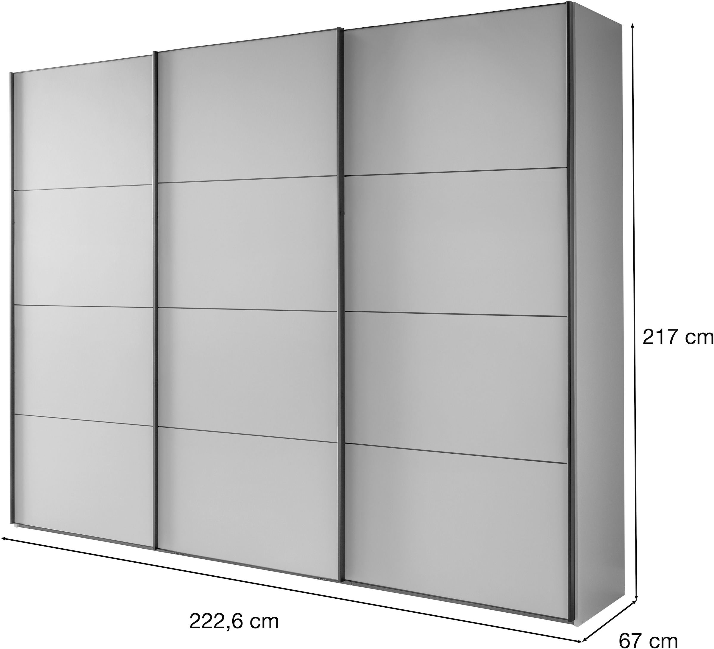 WIEMANN 1100000002199 »Phoenix, Made in Germany, modernes Design, Highlight, Blickfang« Viele Farbkombinationen, in 4 Breiten und in 2 Höhen erhältlich,  maximaler Staurraum, inkl.Einlegeböden, Wäscheböden u. Dämpfer