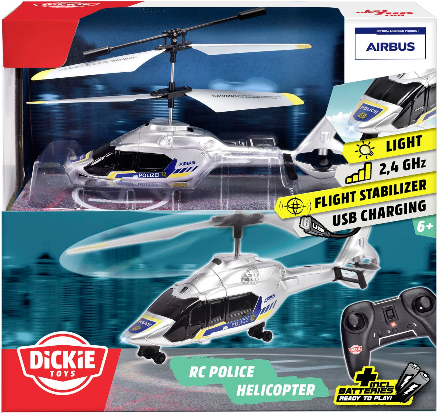 Dickie Toys RC-Helikopter »RC Police Helicopter, RTR«, mit Licht- und Soundeffekten