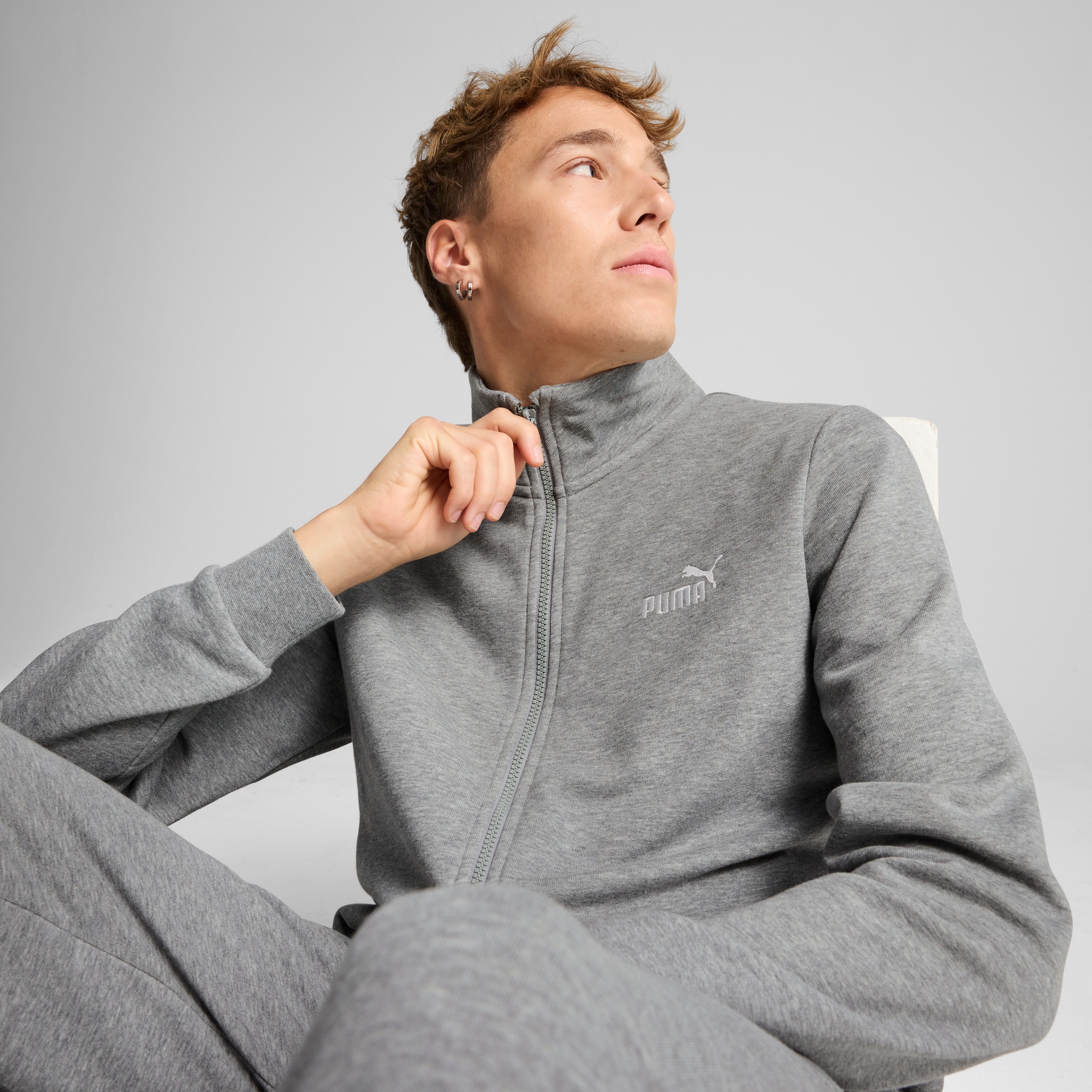 Thumbnail - PUMA Trainingsanzug "ESS SWEAT SUIT TR" 2 Stk. zweiteiliges Set, mit hohem Kragen, mit gerippten Bündchen