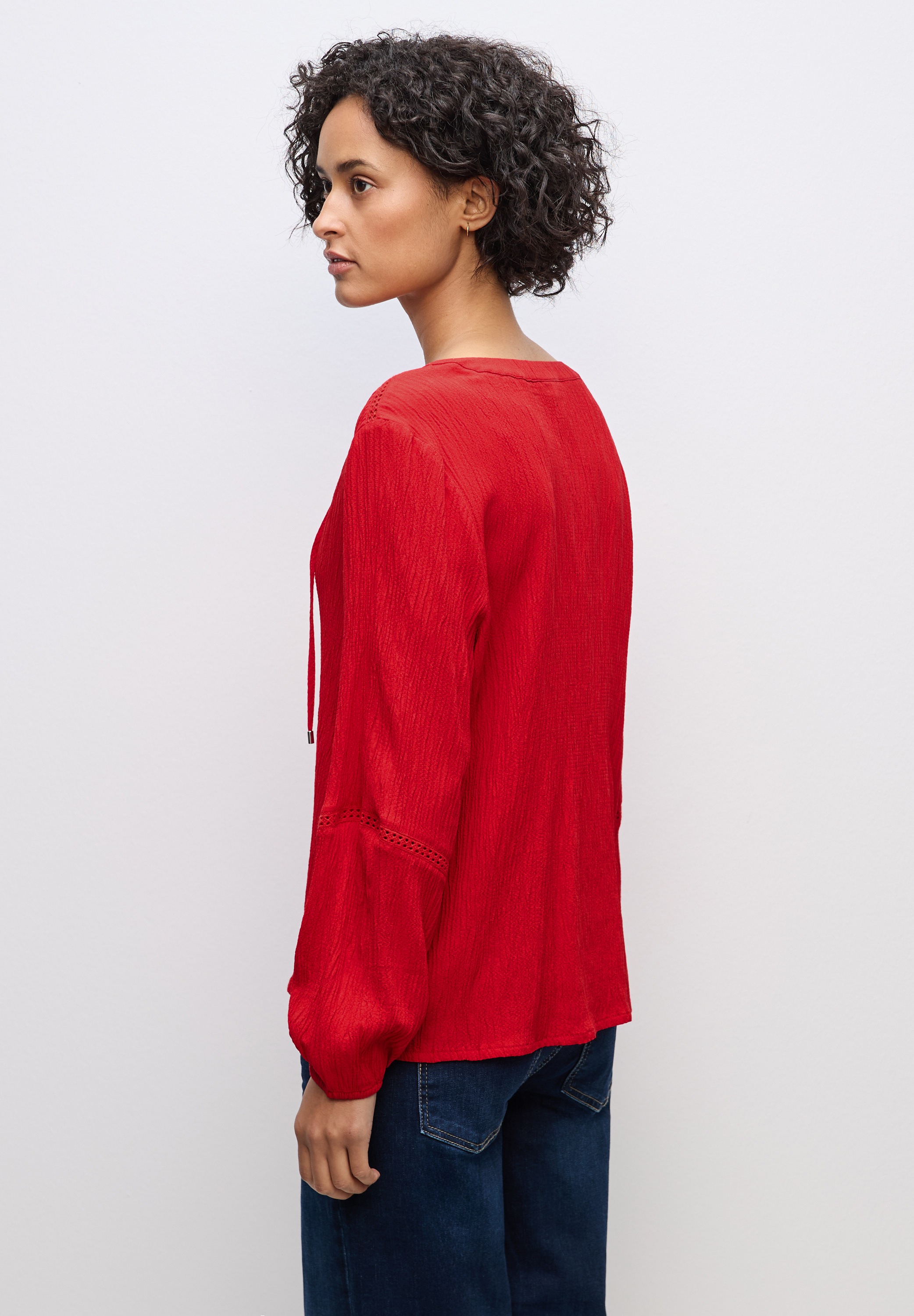 STREET ONE Langarmbluse , in Unifarbe
