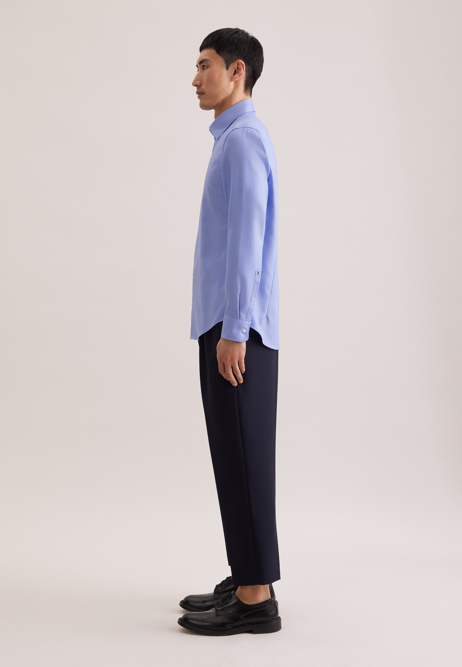 seidensticker Businesshemd »Schwarze Rose« Slim 1/1 Covered-Button-Down-Kragen Struktur