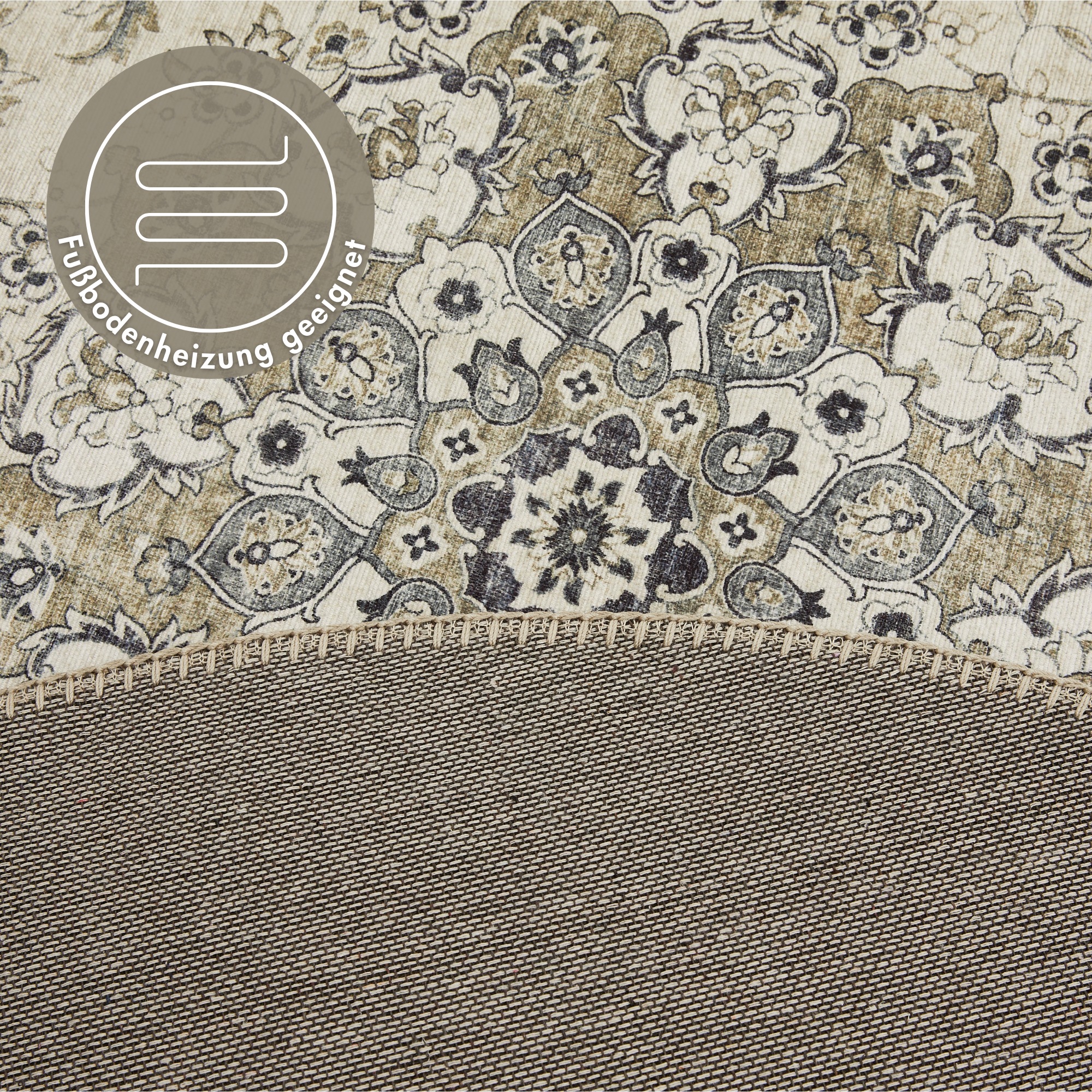 LUXOR living Teppich »Prima 3« rund 7 mm Höhe Kurzflor, Orient-Optik, Vintage Design