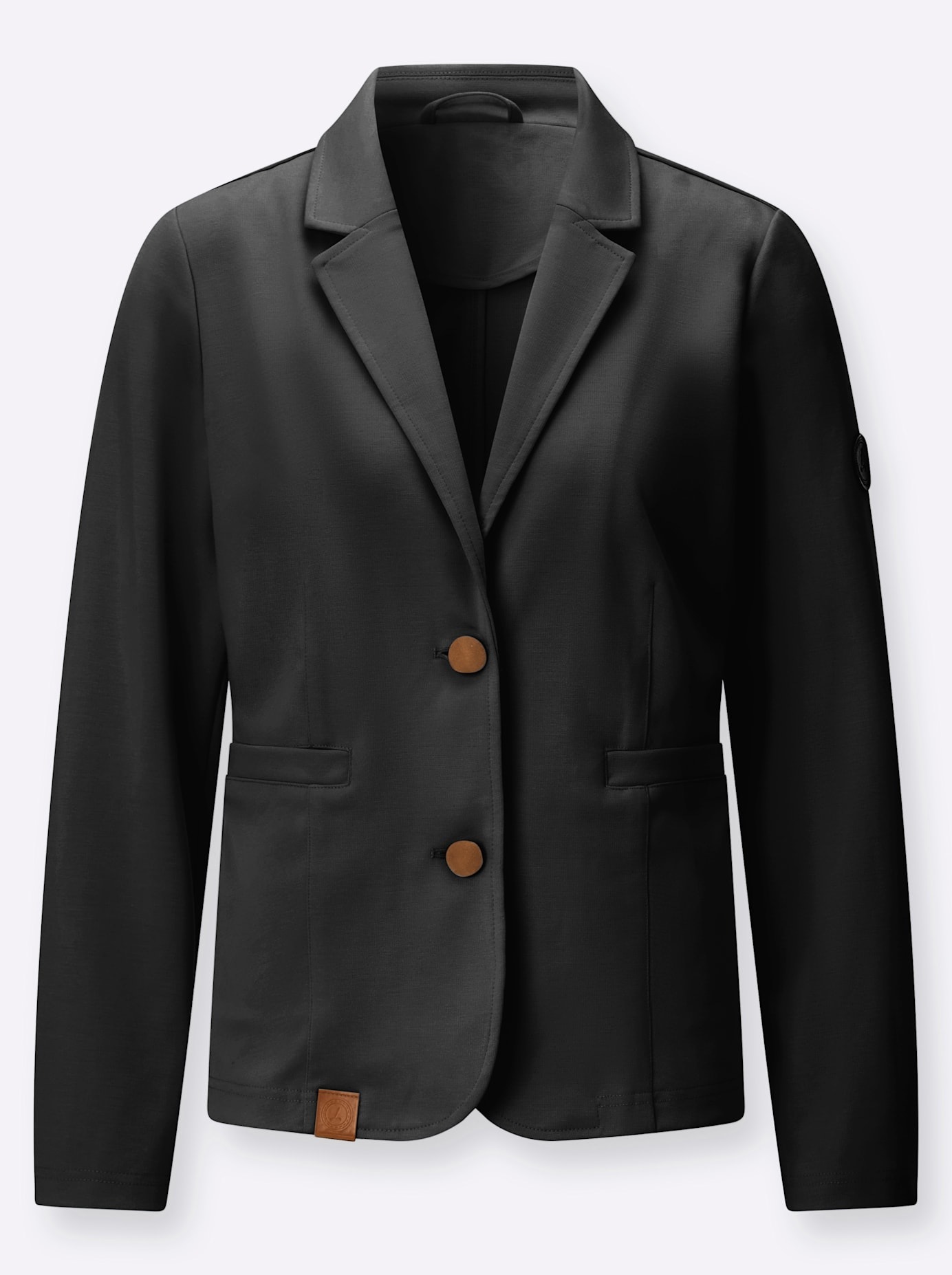 Jackenblazer CASUAL LOOKS "Blazer", Damen, Gr. 54, schwarz, 76% Polyester, 20% Viskose, 4% Elasthan, Blazer 3