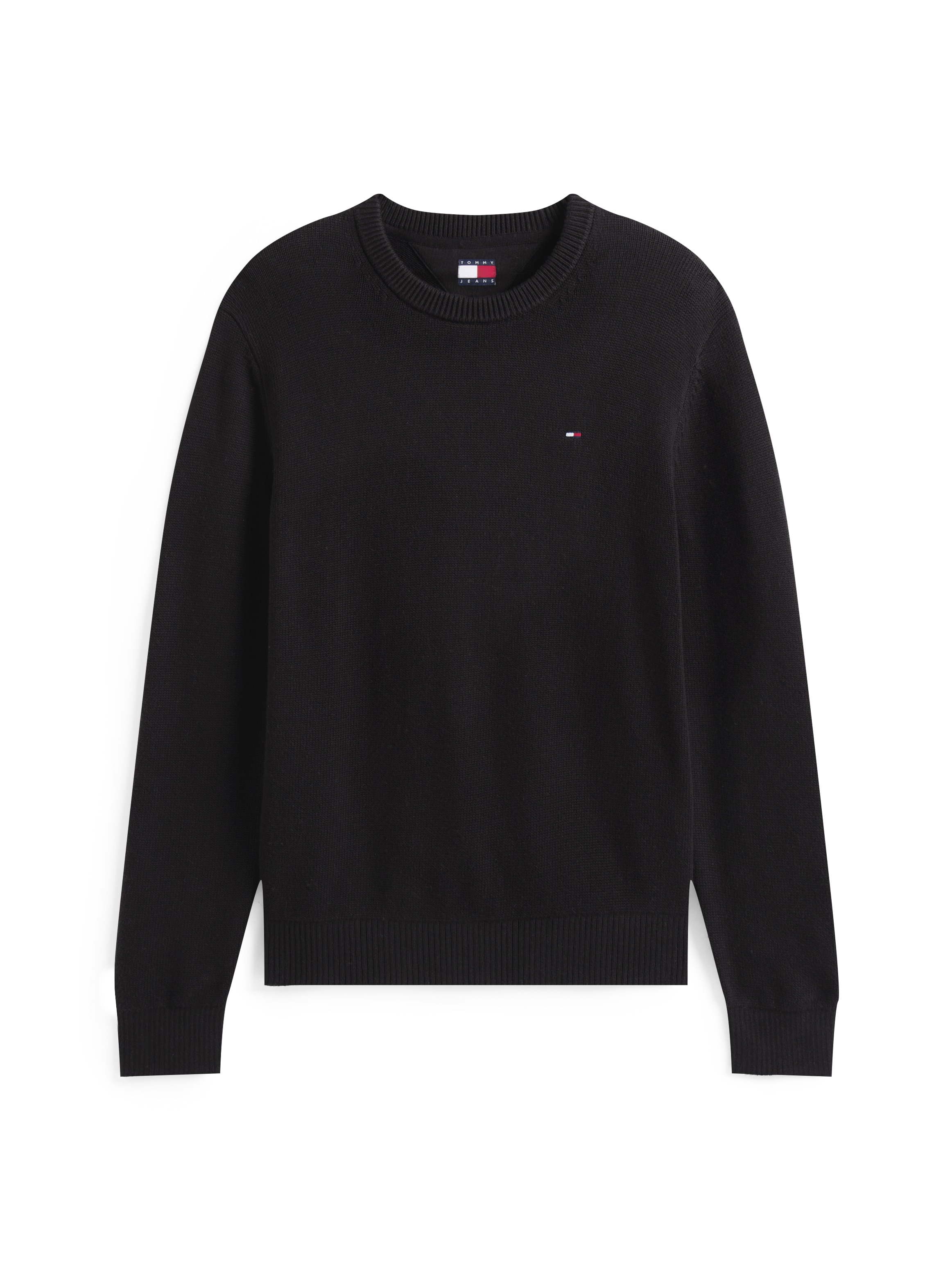 Tommy Jeans Rundhalspullover, Slim fit mit Rundhalsausschnitt