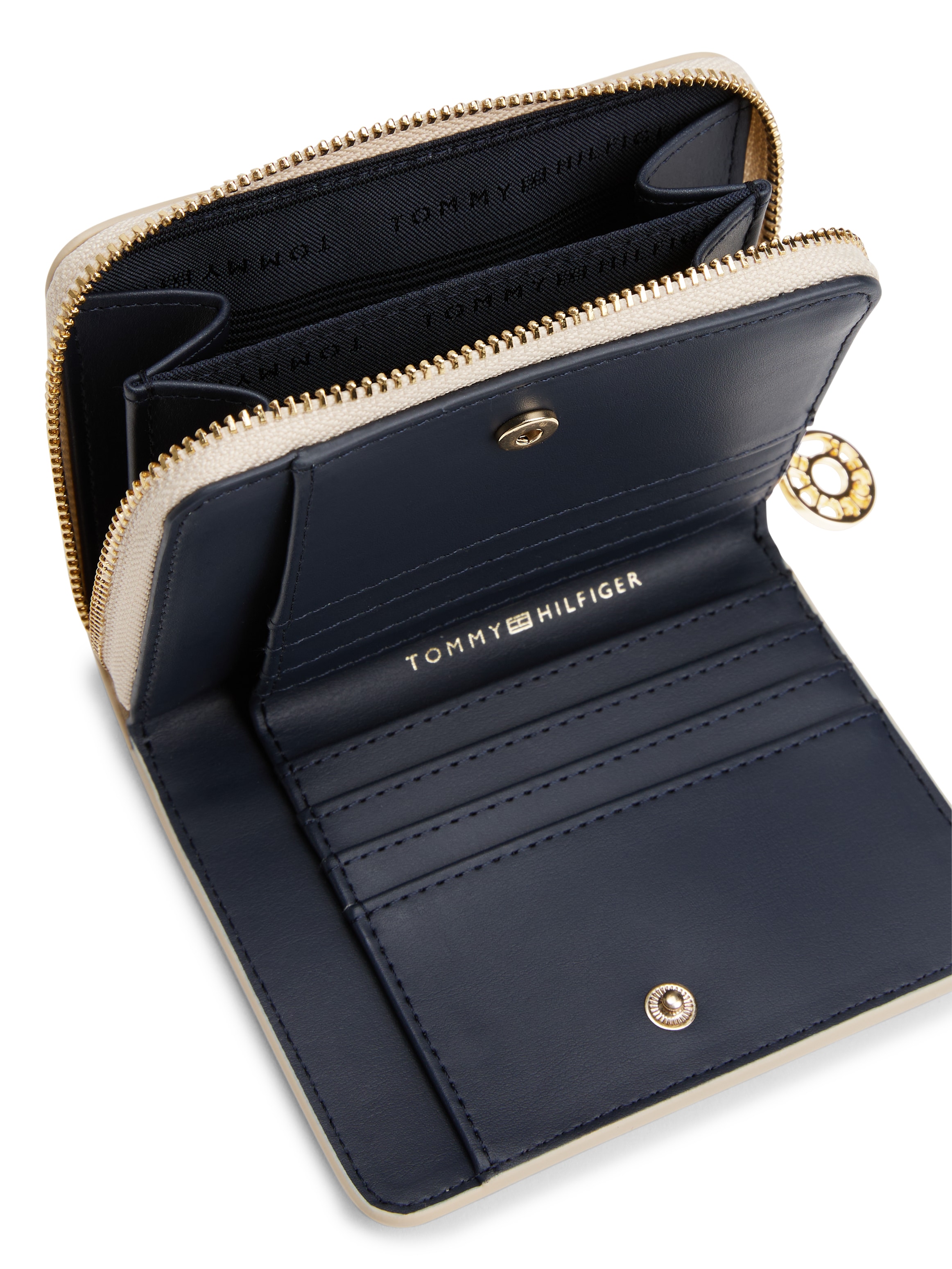 Tommy Hilfiger Geldbörse »TH DISTINCT MED ZA«, Damen Geldbeutel, Portemonnaie mit TH-Schmuckelement