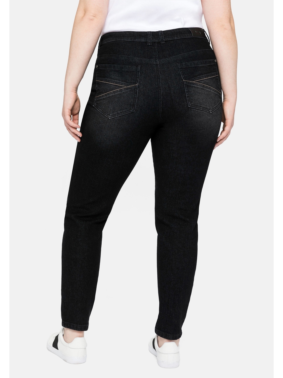 Sheego Stretch-Jeans »Große Größen«, vorverlegter BAUR skinny, Teilungsnaht bestellen online | mit