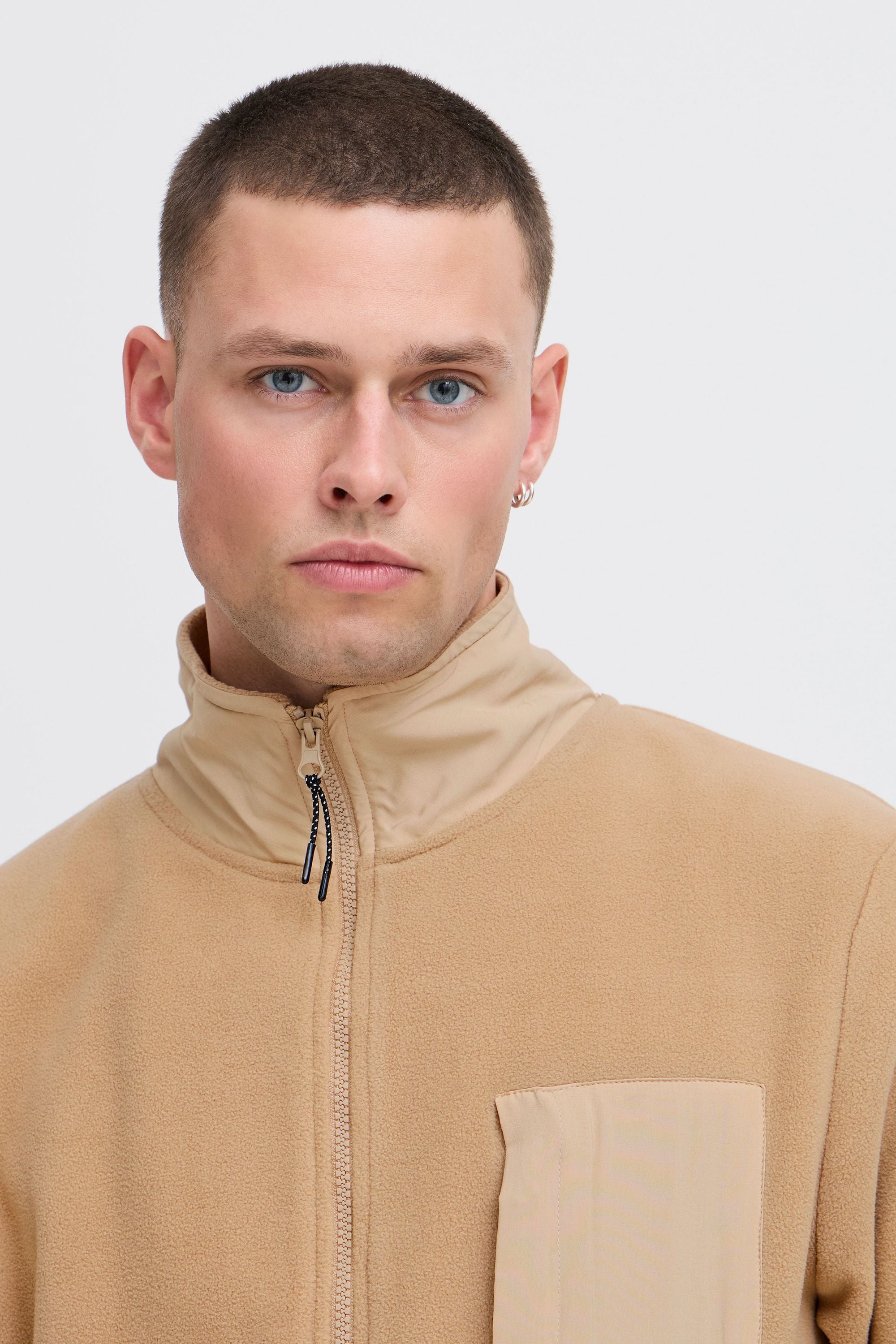 Blend Fellimitatjacke »Fellimitatjacke BHBROOKS Sweatshirt zipp thru«, ohne Kapuze