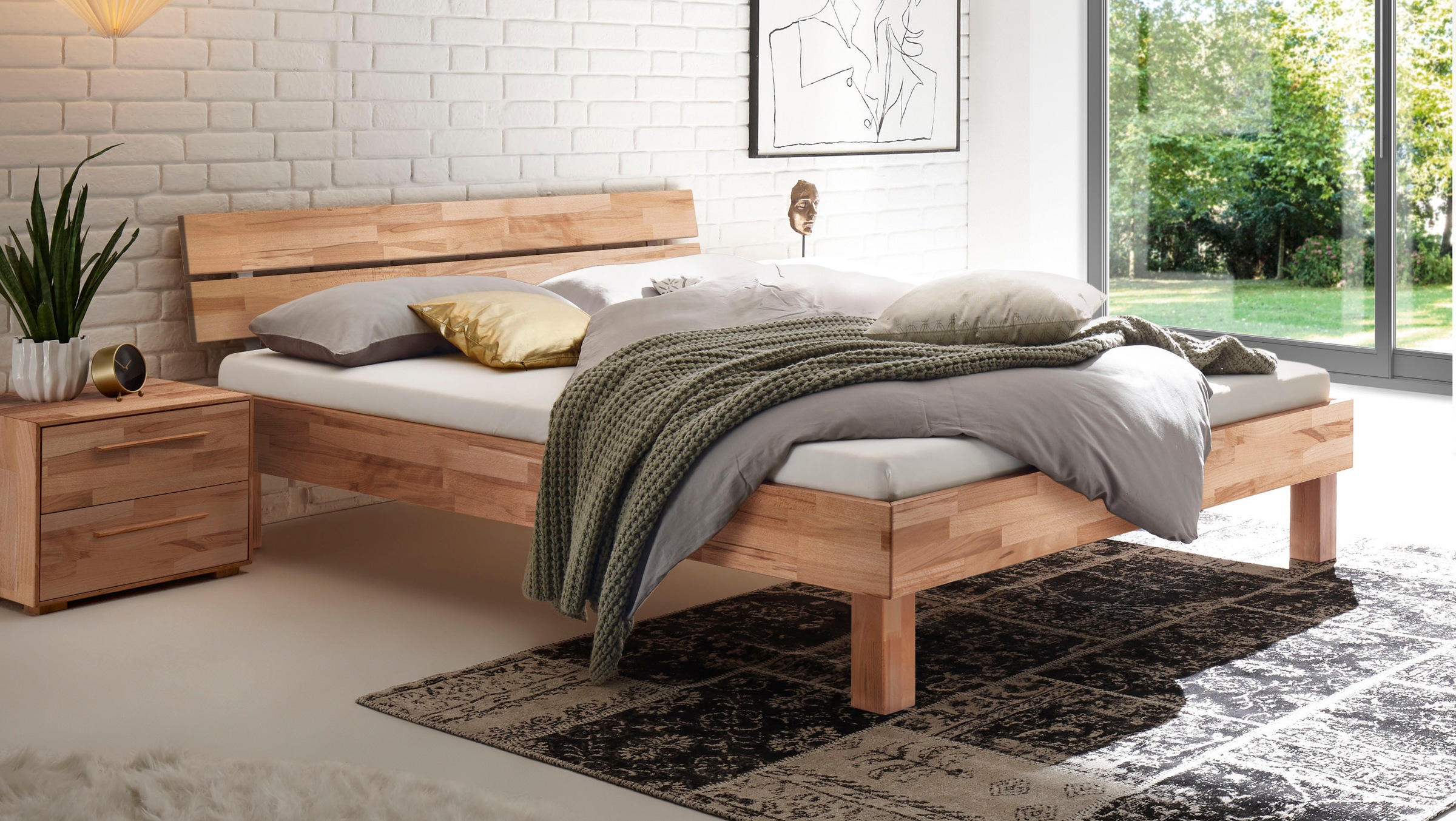 HASENA Holzbett »Prato« Fußhöhe 25 cm