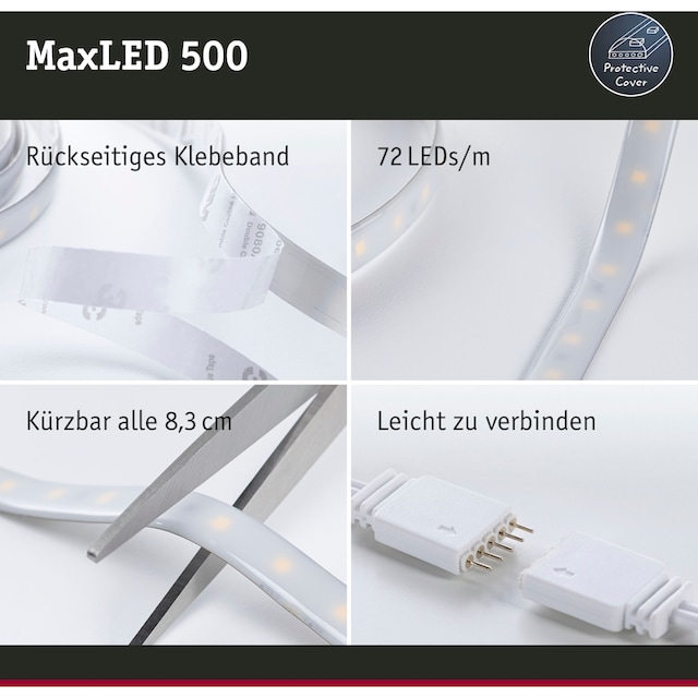 Paulmann LED-Streifen »MaxLED 500 RGBW Smart Home Zigbee 3m IP44 27W 1200lm  beschichtet«, 1 St.-flammig kaufen | BAUR