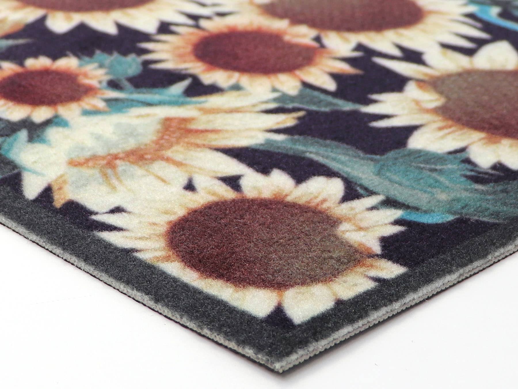 Primaflor-Ideen in Textil Küchenläufer »SUNFLOWER, Made in Belgium«, rechteckig, 5 mm Höhe, Motiv Sonnenblumen, rutschhemmend, waschbar, Küche