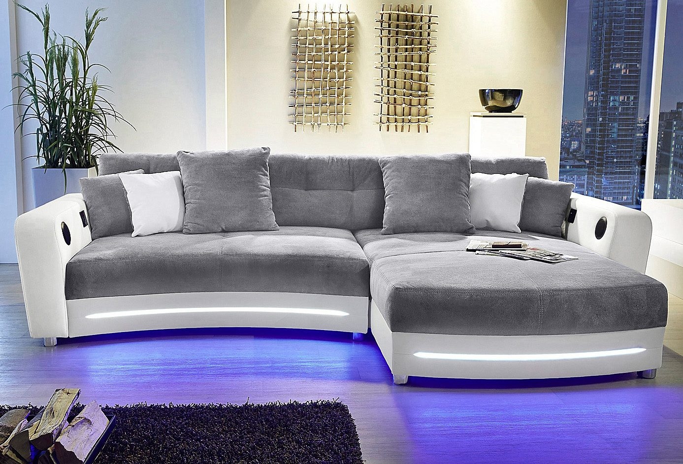 Jockenhöfer Gruppe Ecksofa Laredo, inklusive RGB-LED-Beleuchtung und Bluetooth-Soundsystem