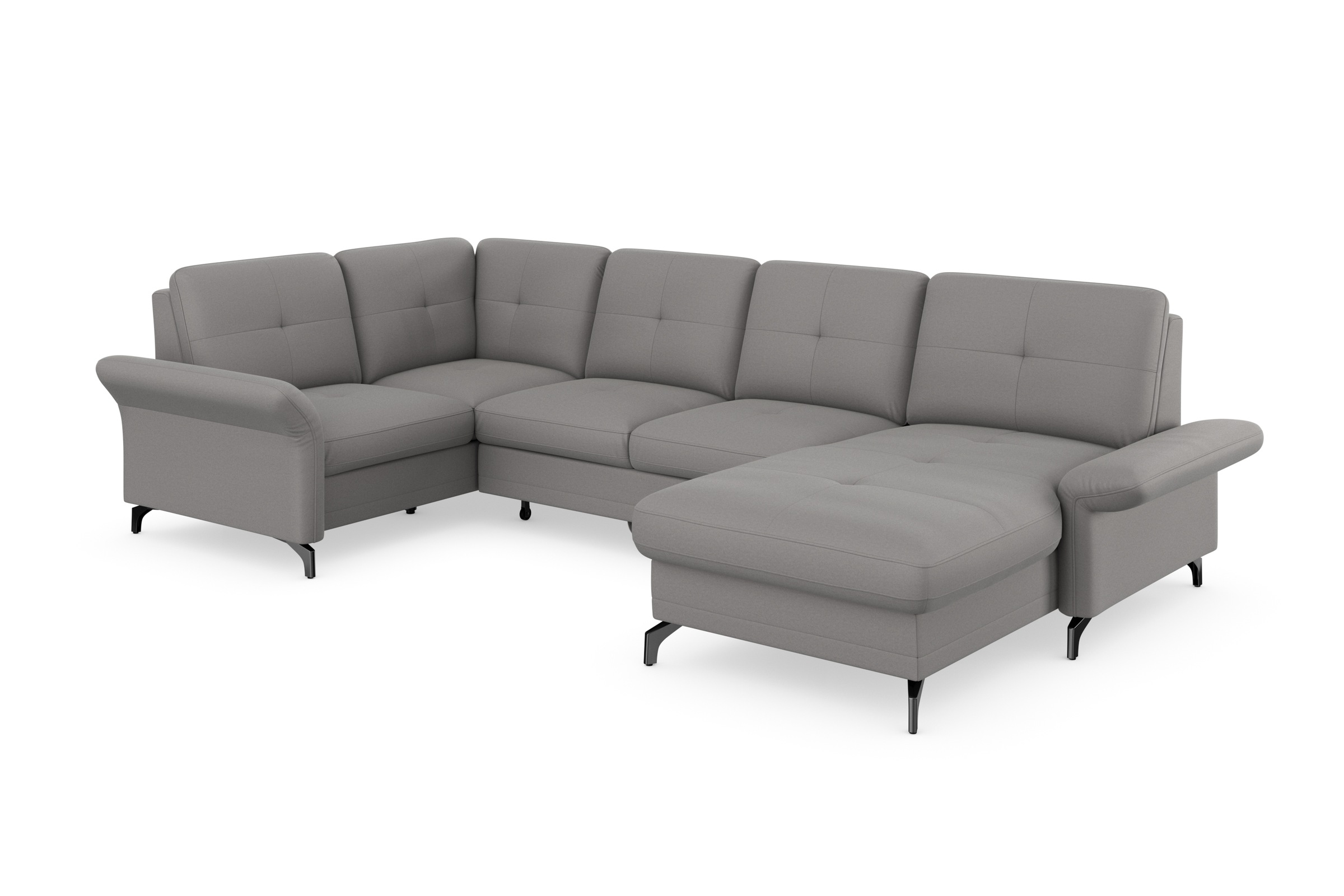 Places of Style Wohnlandschaft »Calando U-Form«, wahlweise mit Bettfunktion, Bettkasten und Armteilfunktion
