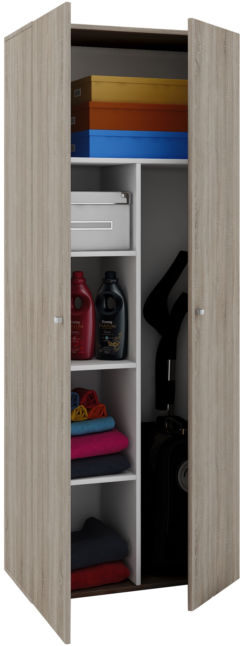 VCM Mehrzweckschrank "Holz Besenschrank Staubsauger Putzschrank Vandol" 1 Stk. tlg.