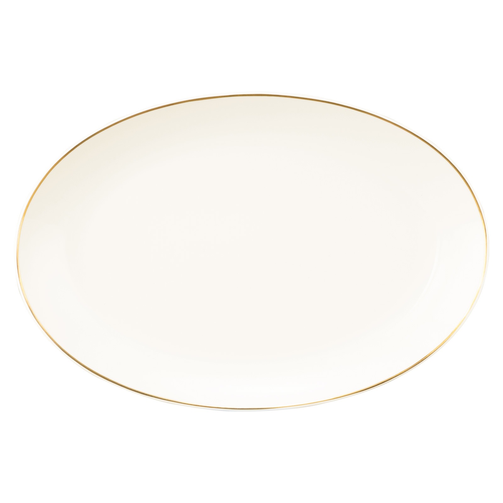Seltmann Weiden Servierplatte "Servierplatte Savona Goldlinie 31,3 x 21,1 cm creme" Spülmaschinenfest, Mikrowellensicher, Ofenfest