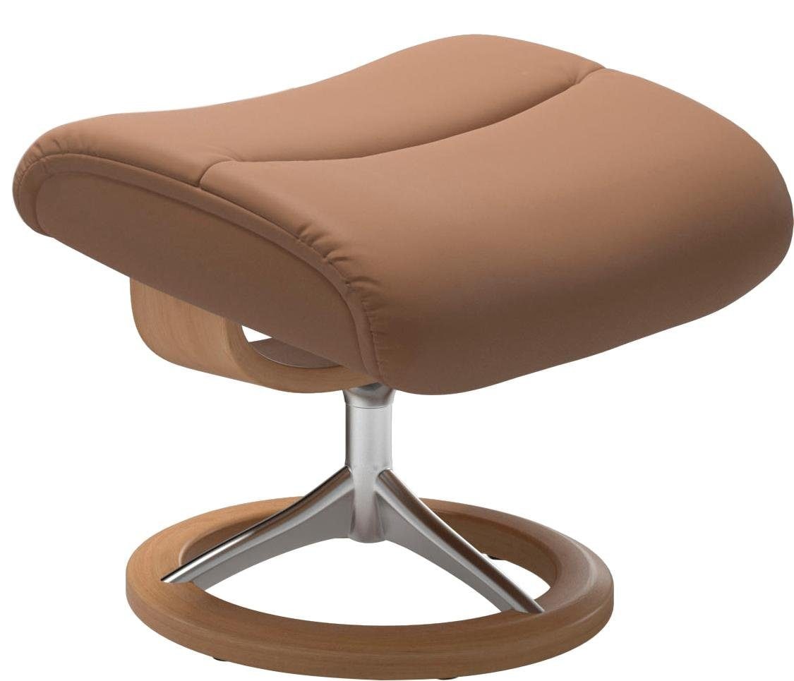 Stressless® Relaxsessel »View«, (Set, Relaxsessel mit Hocker), mit Signature Base, Größe S,Gestell Eiche
