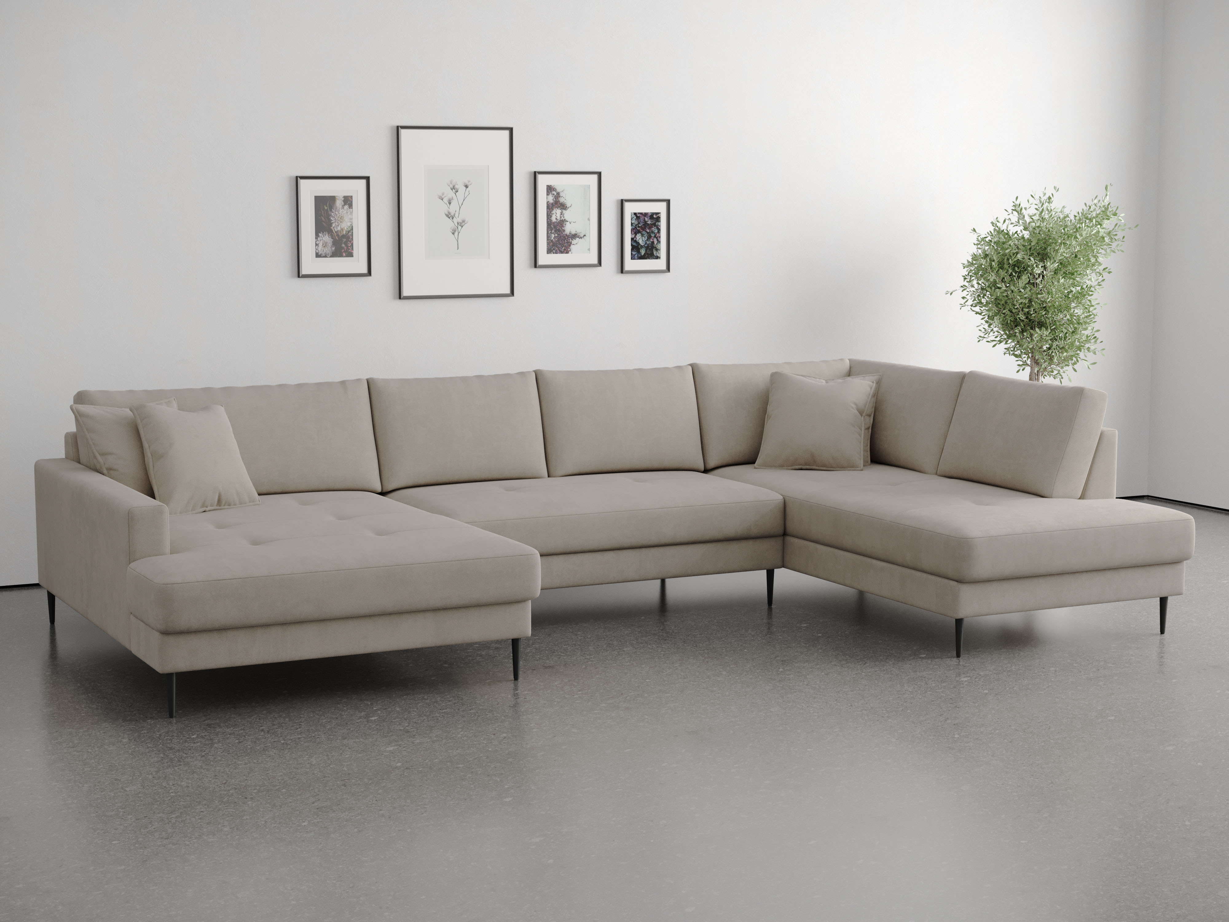 OTTO home Wohnlandschaft "Summer" U-Form, B: 360cm in Cord & Struktur
