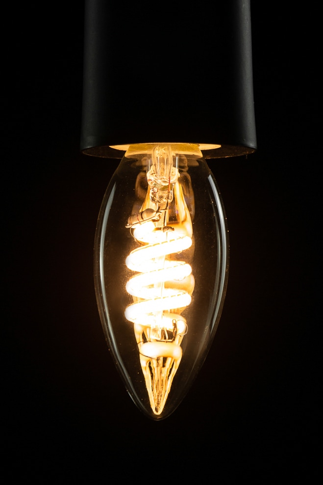 SEGULA LED-Leuchtmittel »LED Kerze Curved klar«, E14, Warmweiß, dimmbar, E14, Kerze Curved klar, Ambient Dimming