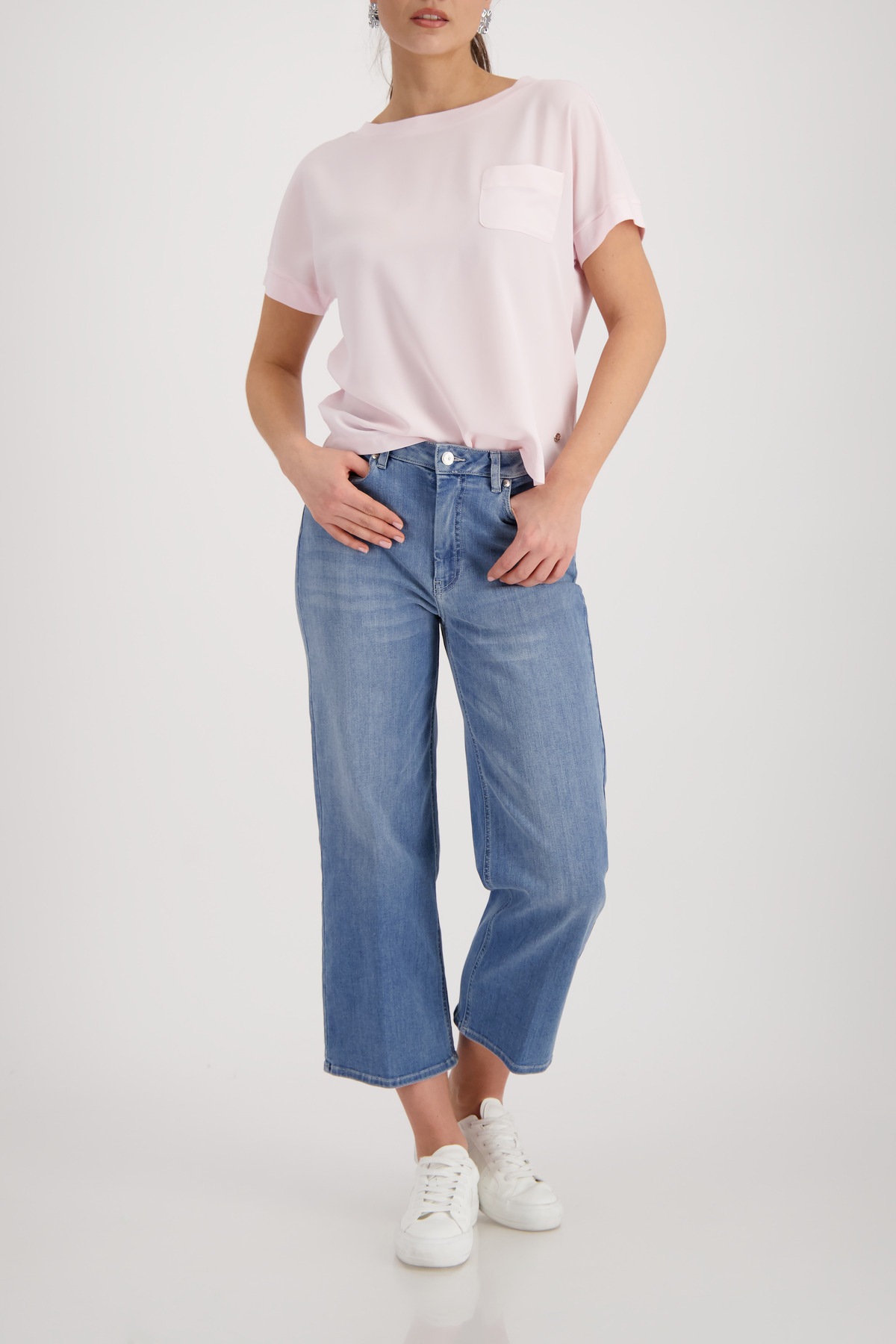 Monari Schlupfbluse »Schluse Basic Schluse« Regular fit mit Brusttasche