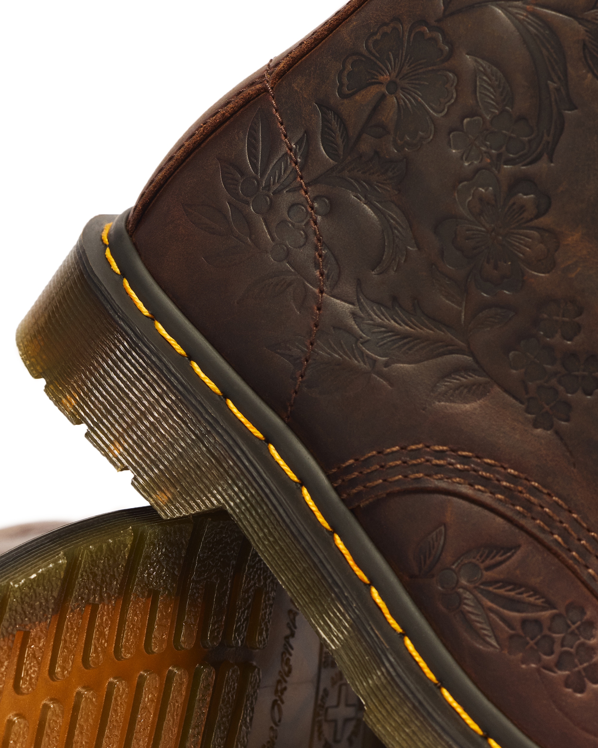 DR. MARTENS Schnürboots »1460 Pascal Emboss Floral«  Blockabsatz, Schnürstiefelette mit hübscher Blüten-Prägung