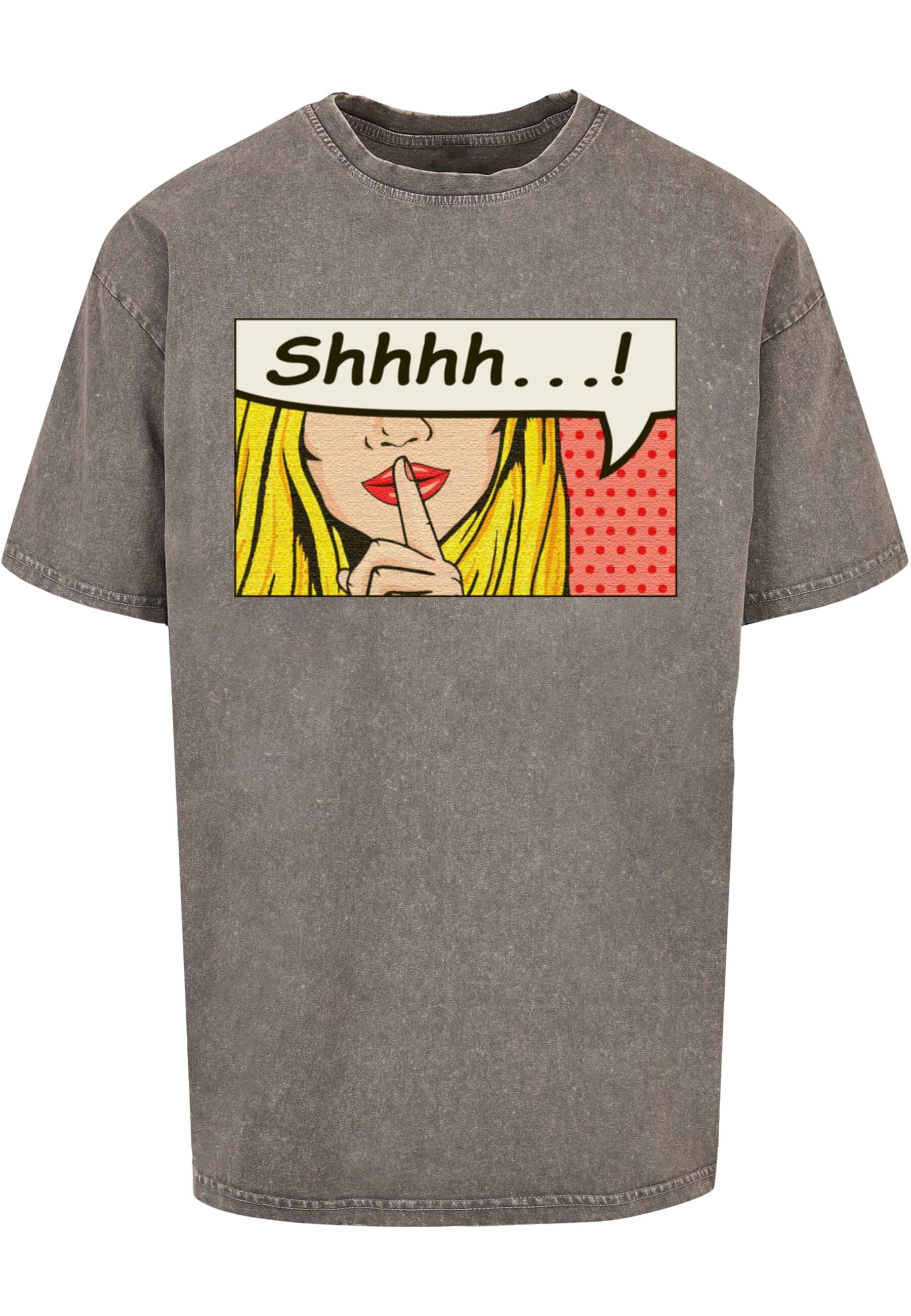 T-Shirt »Merchcode Herren Silent Sign Comic Acid Washed Oversized Tee«, (1 tlg.)