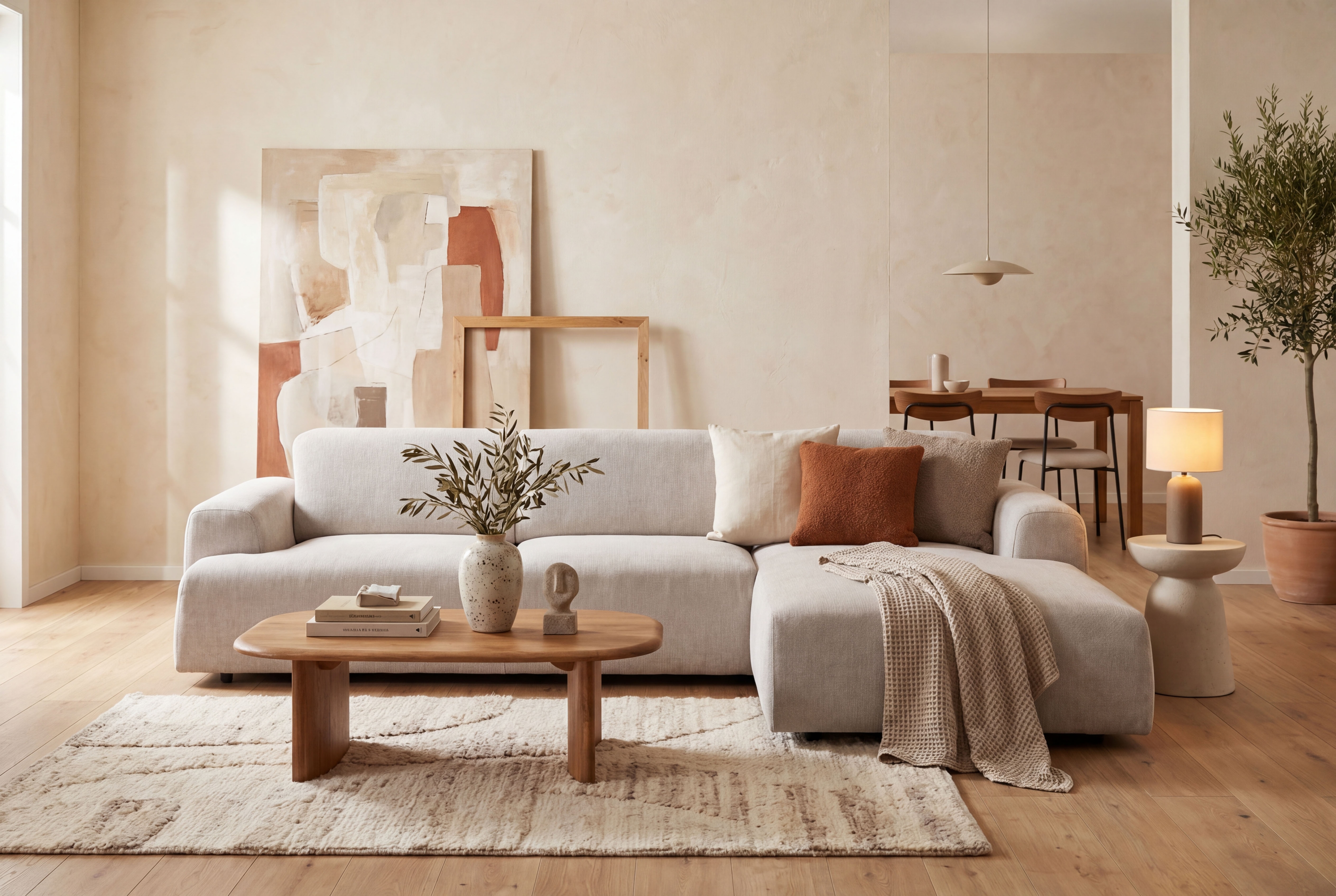 OTTO home Ecksofa "Linkka, Breite 301 cm" L-Form, in einem weichen Chenille-Stoff, mit Wellenunterfederung