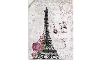 Wandbild »Eiffelturm Grafik«, Bilder von Europa, (1 St.)
