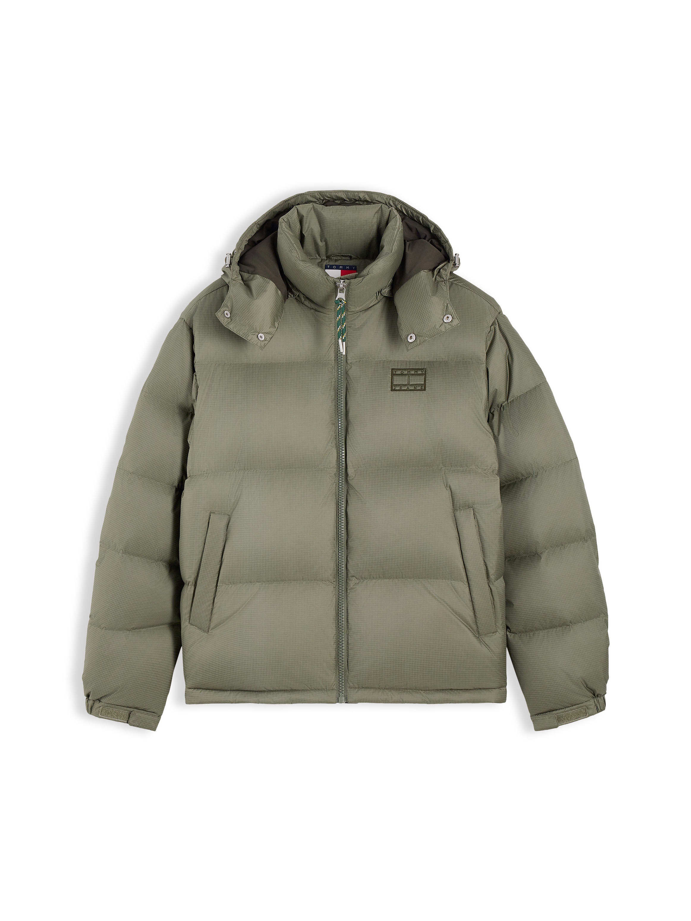 Tommy Jeans Steppjacke "ALASKA DOWN PUFFER" mit Kapuze Übergangsjacke Regular fit mit abnehmbarer Kapuze