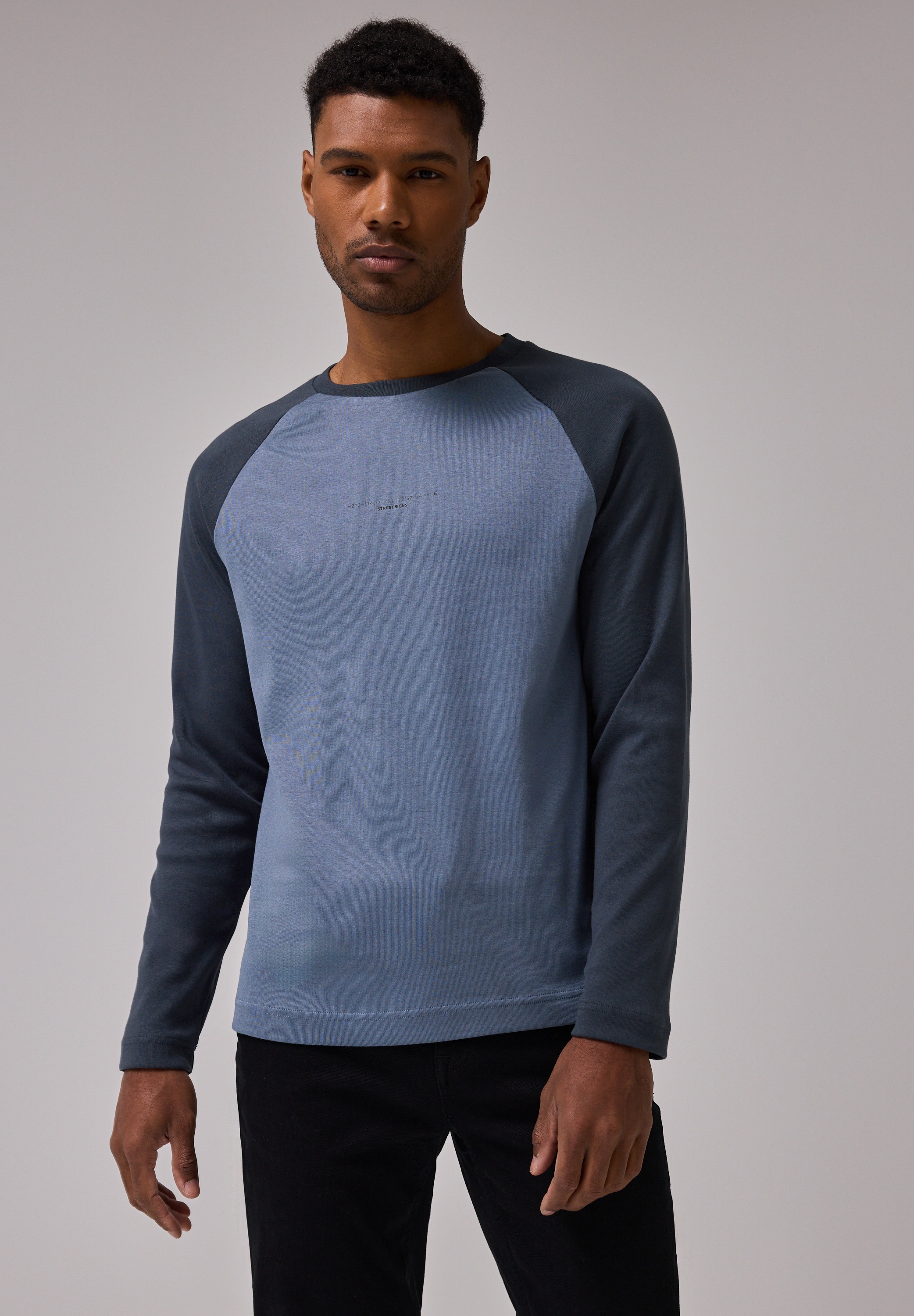 STREET ONE MEN Langarmshirt, aus reiner Baumwolle günstig online kaufen