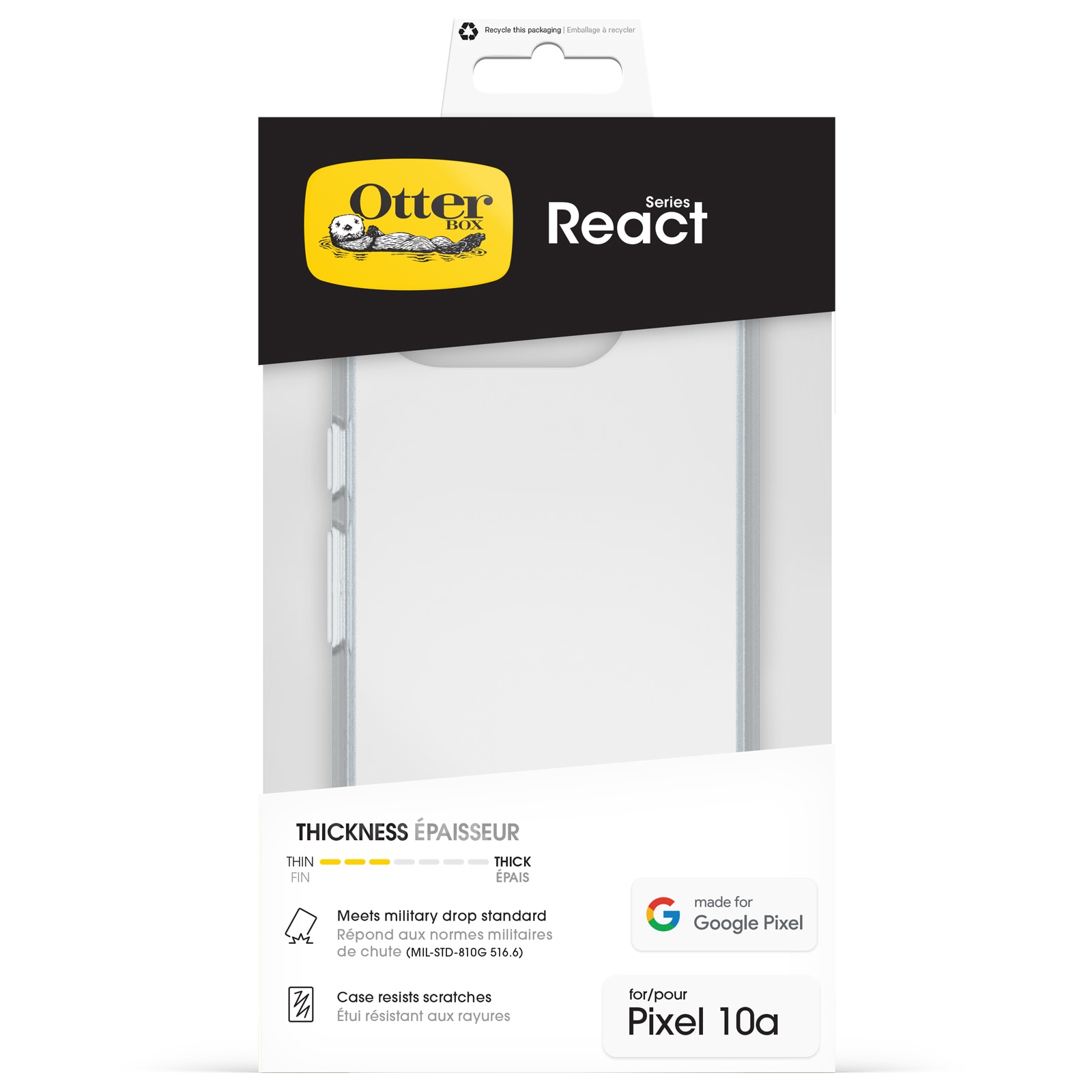 Otterbox Handyhülle »React Series Google Pixel 10a« Backcover, Schutzhülle, Handyschutzhülle, Case, Schutzcase, stoßfest