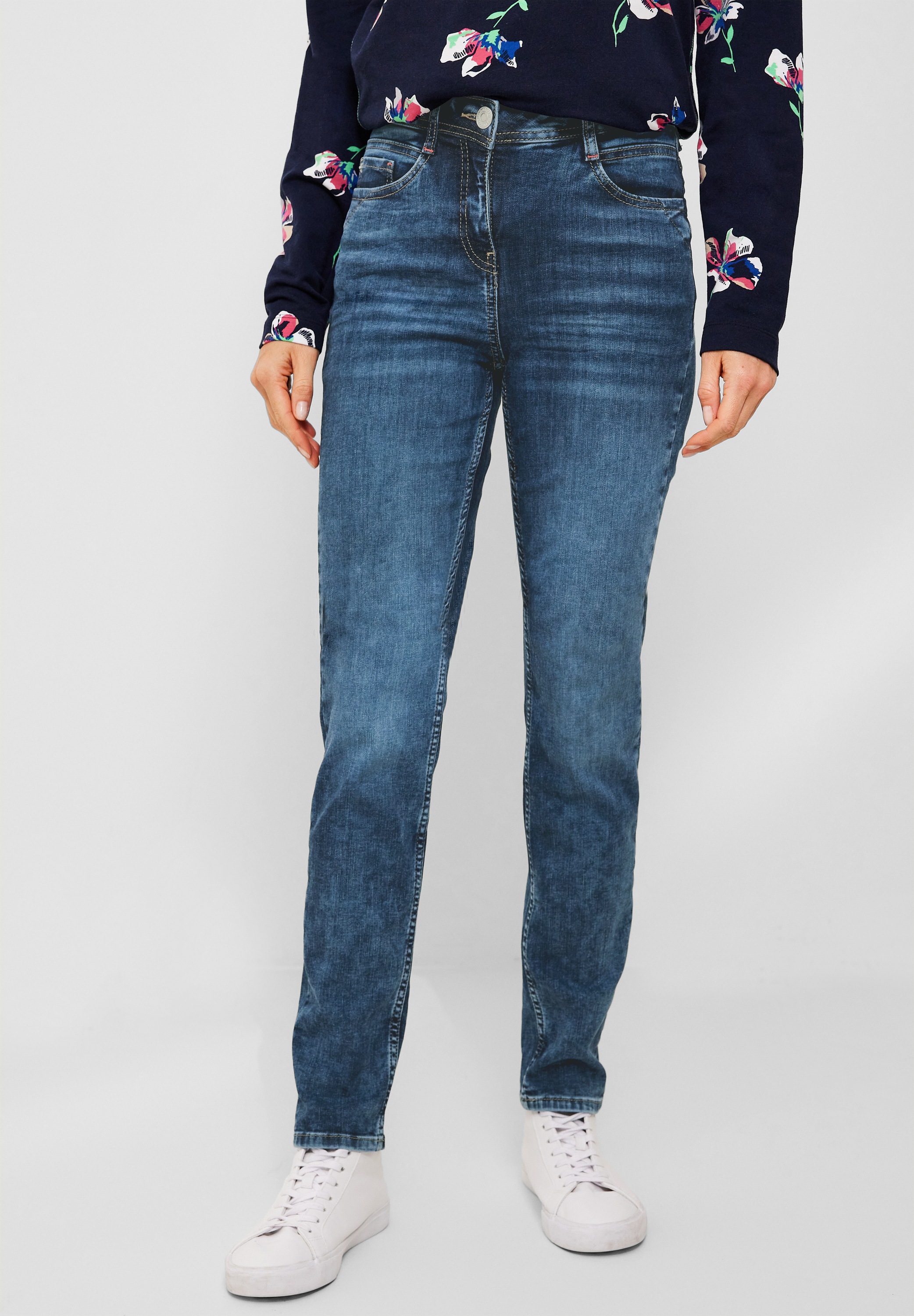 Cecil Slim-fit-Jeans, High Waist