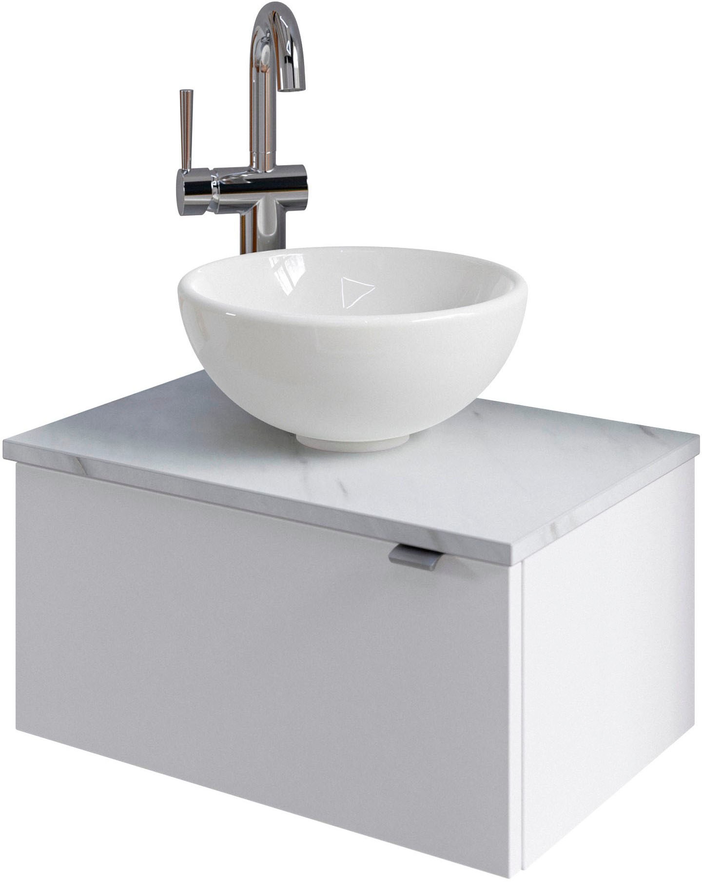 Saphir Badmöbel-Set »Serie 6915«, (4 St.), Gäste-Bad, 51 cm breit, mit LED-Spiegel und 1 Tür