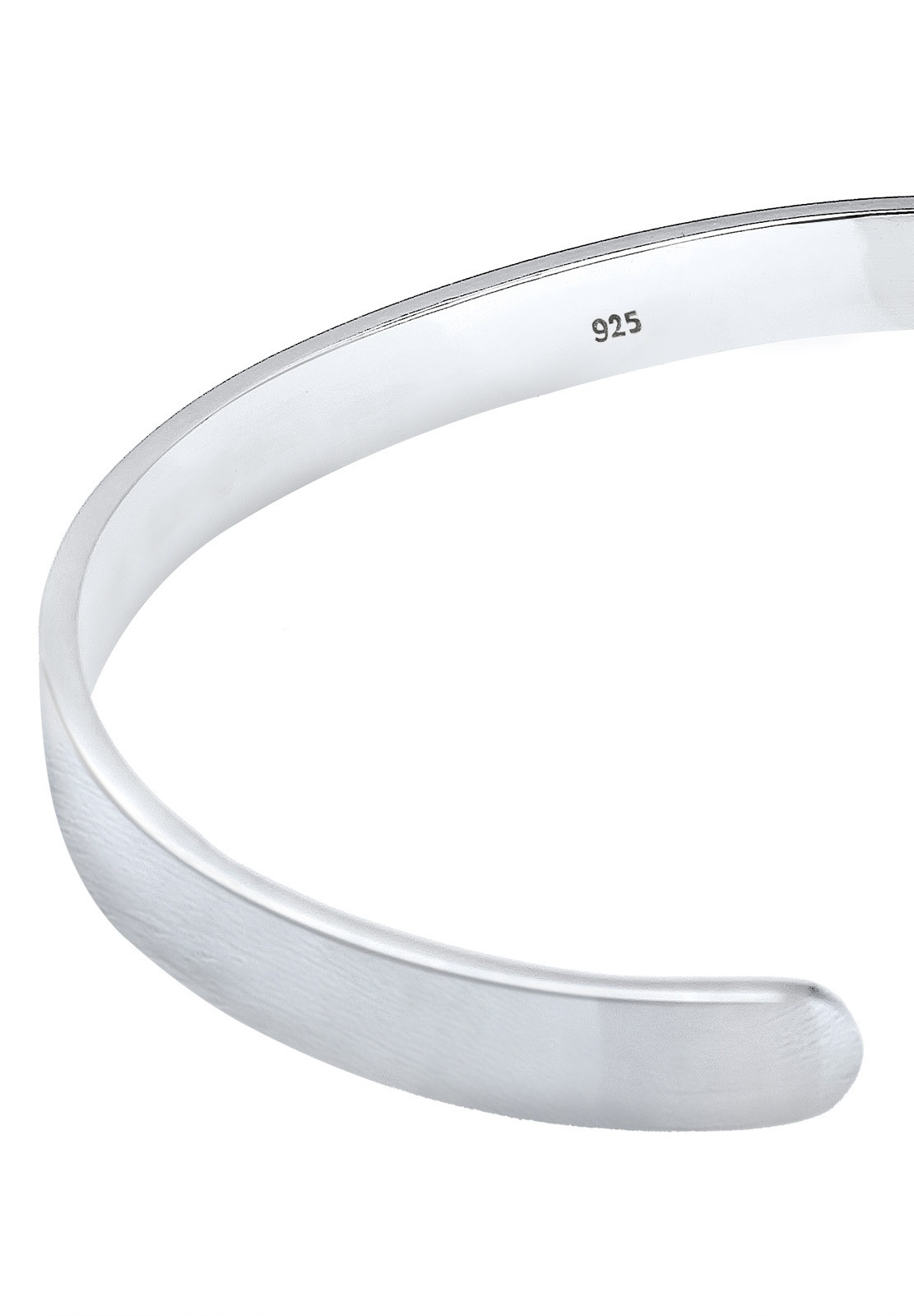 Kuzzoi Herren Basic Bangle Matt Silver 2
