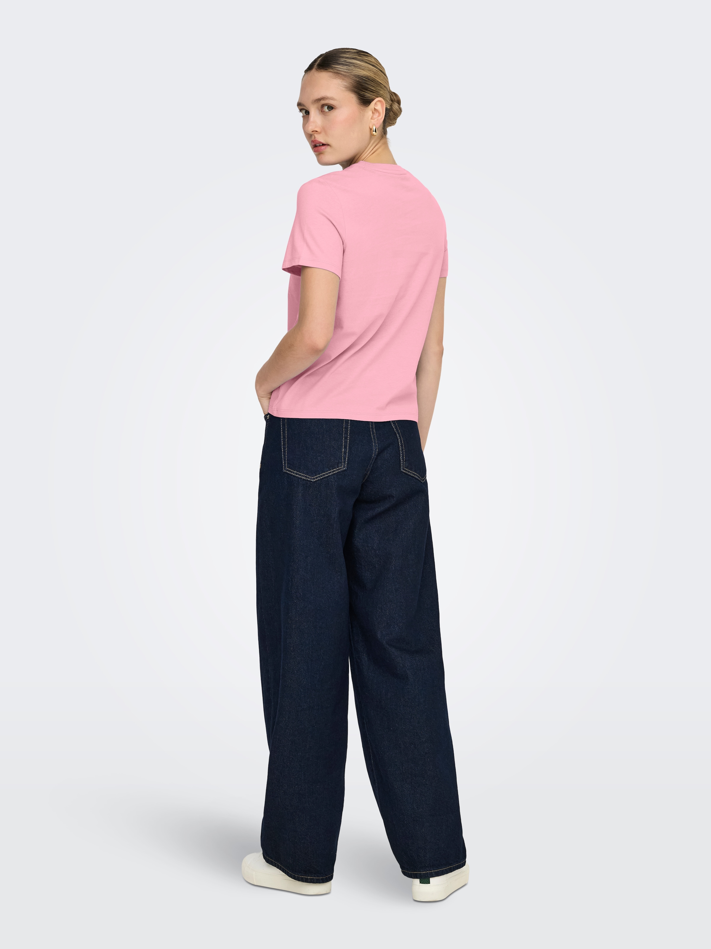 ONLY Kurzarmshirt »ONLAMBERDINE S/S PRINT TOP BOX JRS« Baumwolle, regular fit, Rundhals