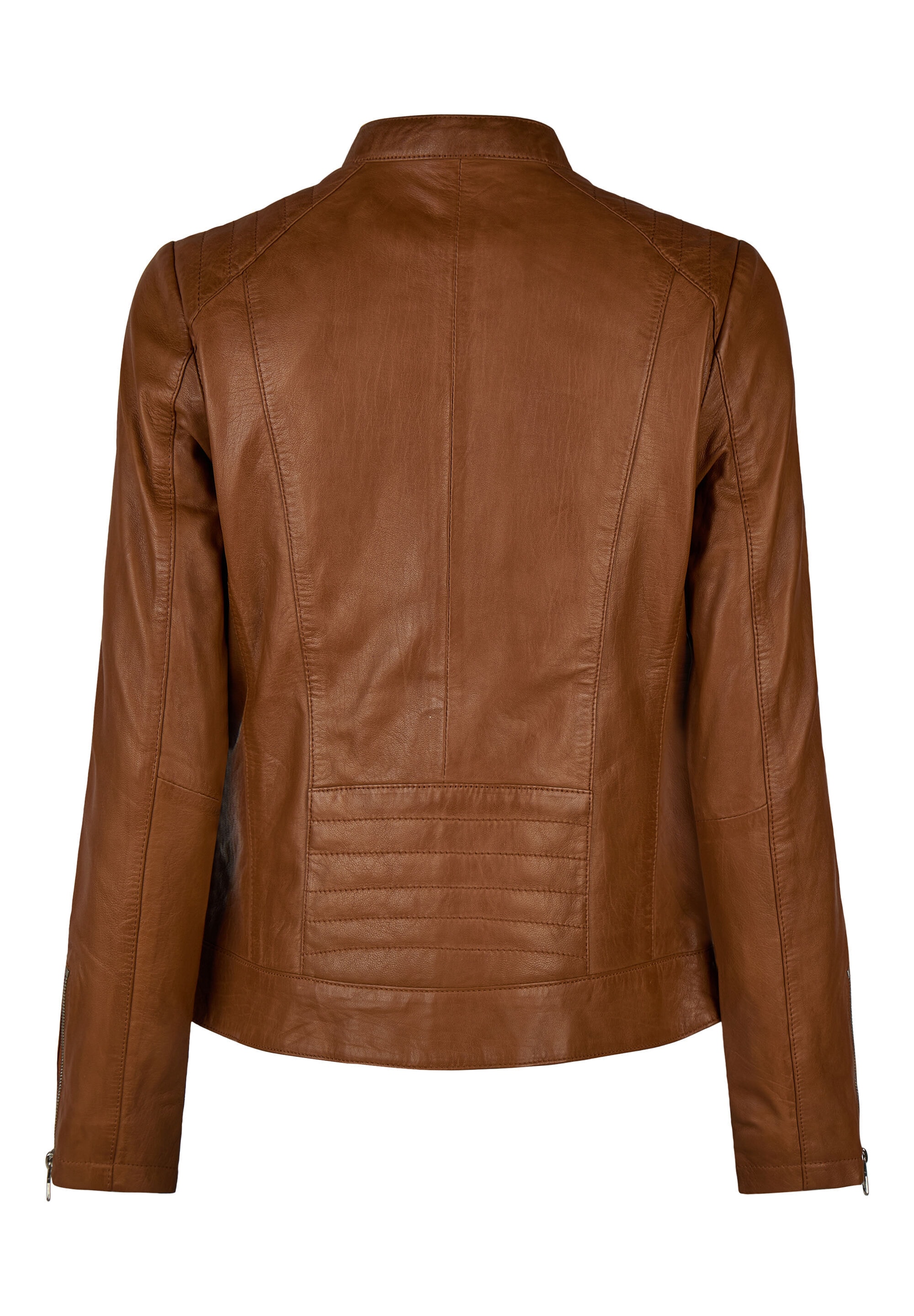 Apple of Eden Lederjacke »Apple of Eden Lederjacke« ohne Kapuze Stehkragen mit Druckknopf
