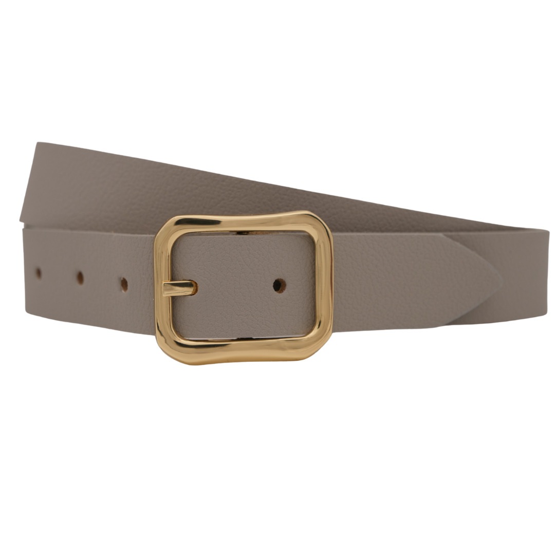 Ledergürtel ANNAMATONI "AnnaMatoni Ledergürtel Mali Ledergürtel Mali", Damen, Gr. TW110 - 125cm Gesamtlänge, beige (stone 710), 100% Leder, Gürtel Ledergürtel